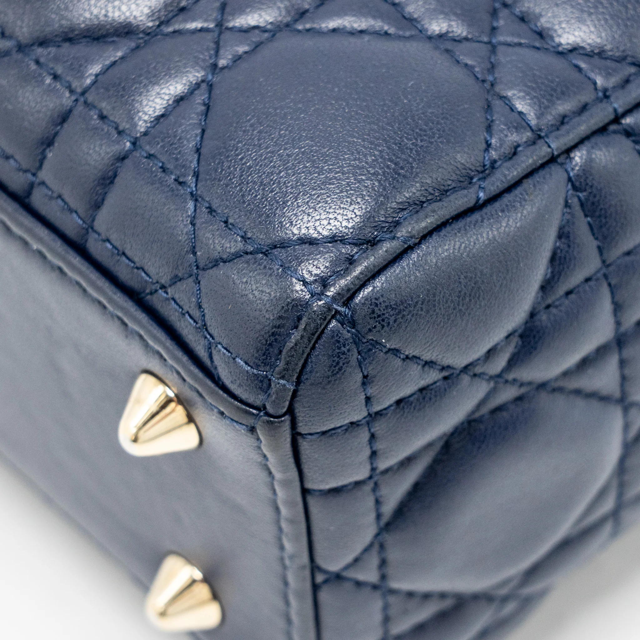 Dior My ABC Small Lady Dior Lambskin Dark Blue LGHW - Image 11