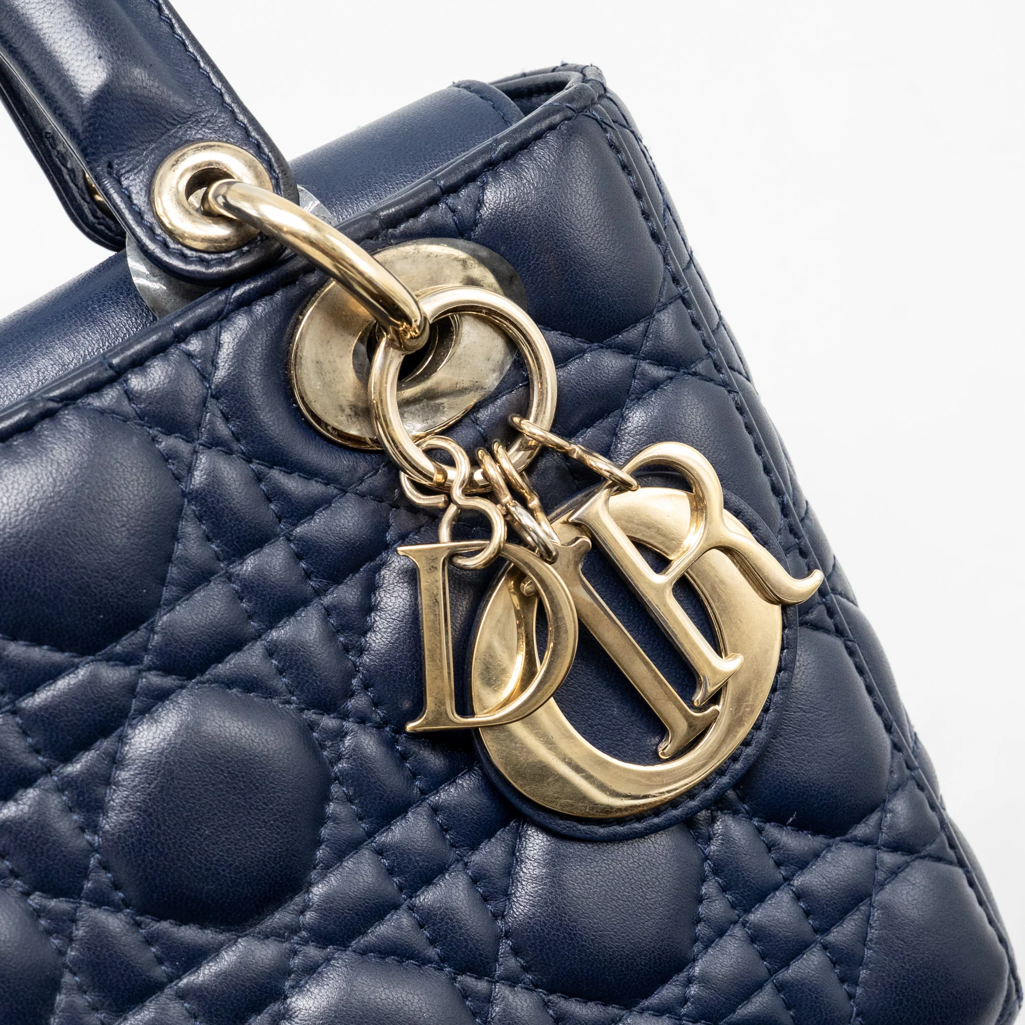 Dior My ABC Small Lady Dior Lambskin Dark Blue LGHW - Image 12