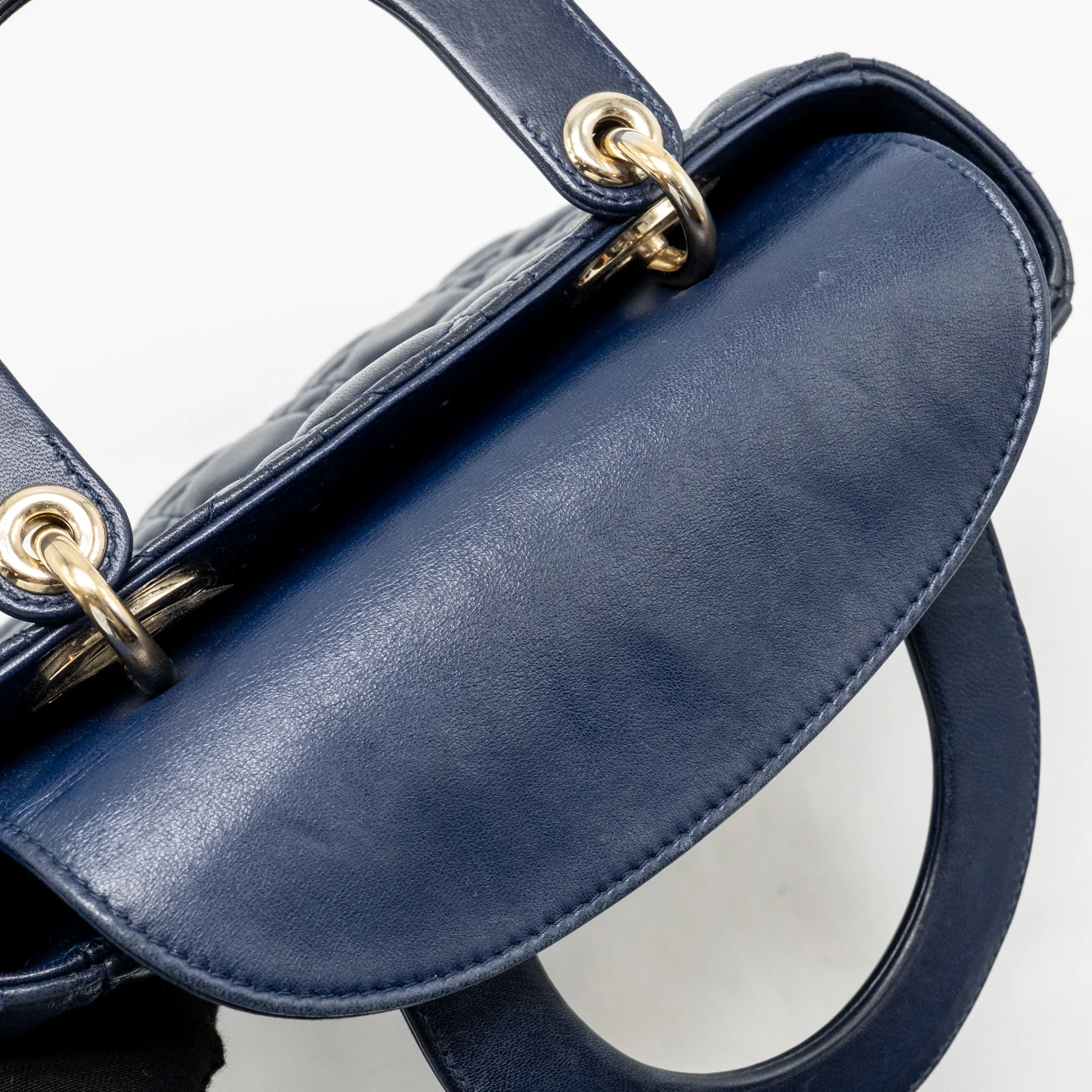 Dior My ABC Small Lady Dior Lambskin Dark Blue LGHW - Image 14