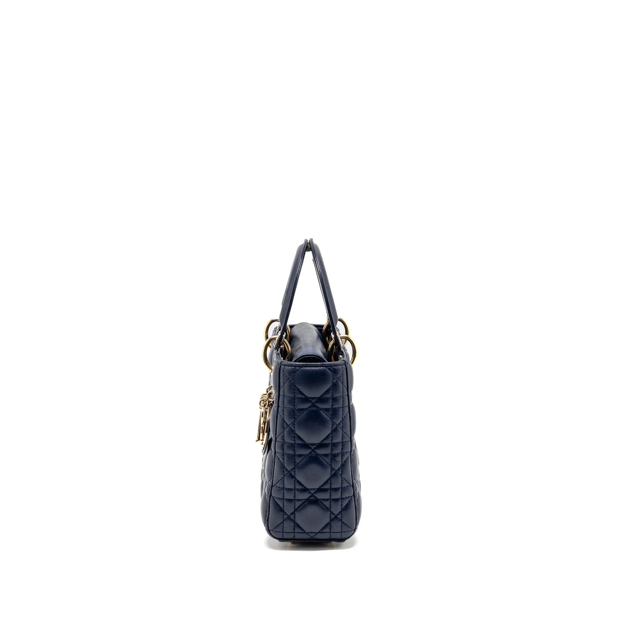 Dior My ABC Small Lady Dior Lambskin Dark Blue LGHW - Image 4