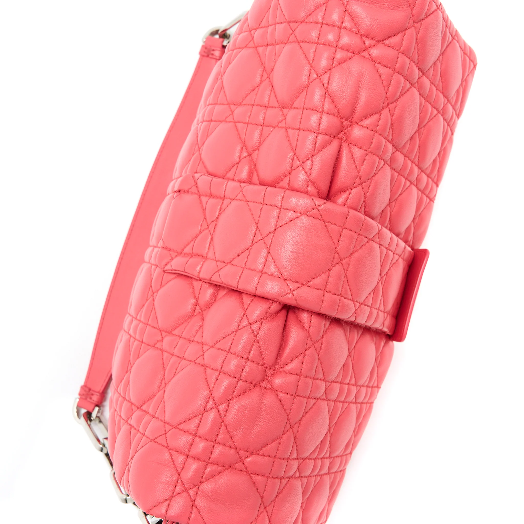 Dior New Lock Flap Shoulder Bag Lambskin Red SHW - Image 10