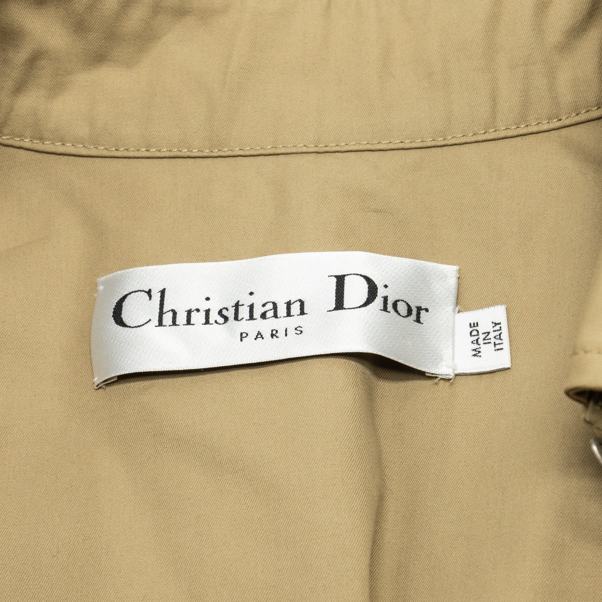 DIOR Size 36 Trench Coat With Macrocannage Quilted Vest Cotton/Polyester Beige/Black - Image 11