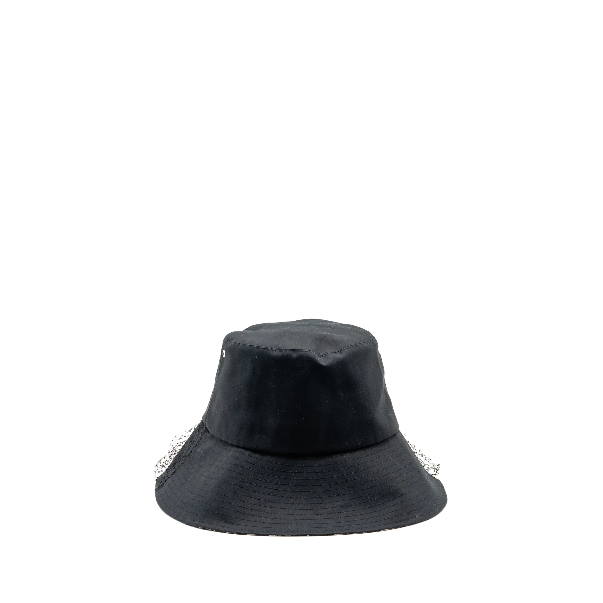 Dior Size 59 Teddy-D Brim Bucket Hat with Veil Black - Image 3