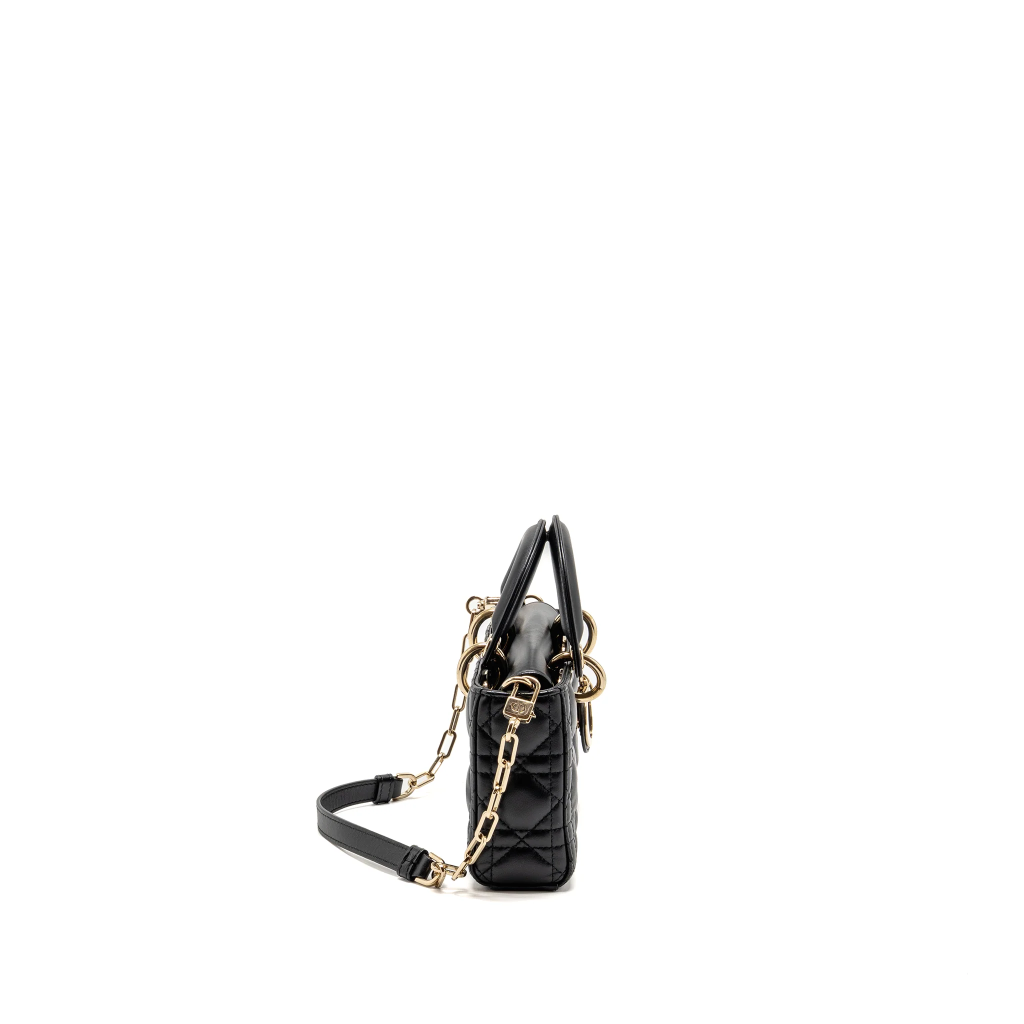 DIOR Small Lady D-Joy Bag Cannage Lambskin Black LGHW - Image 3