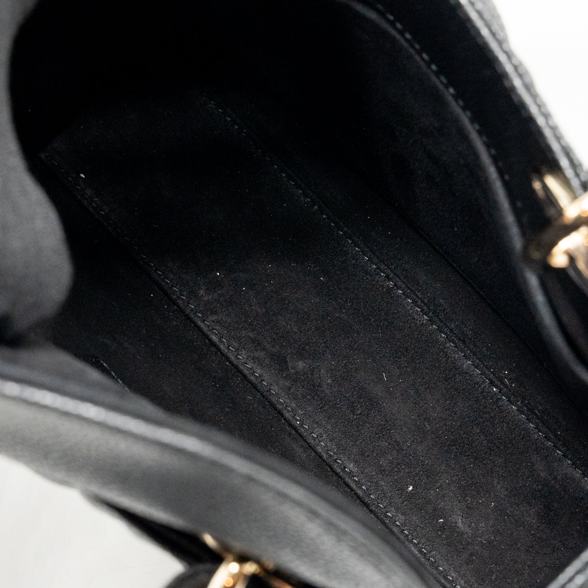 Dior Small Lady Dior Bag Grained Cannage Calfskin Black LGHW - Image 12