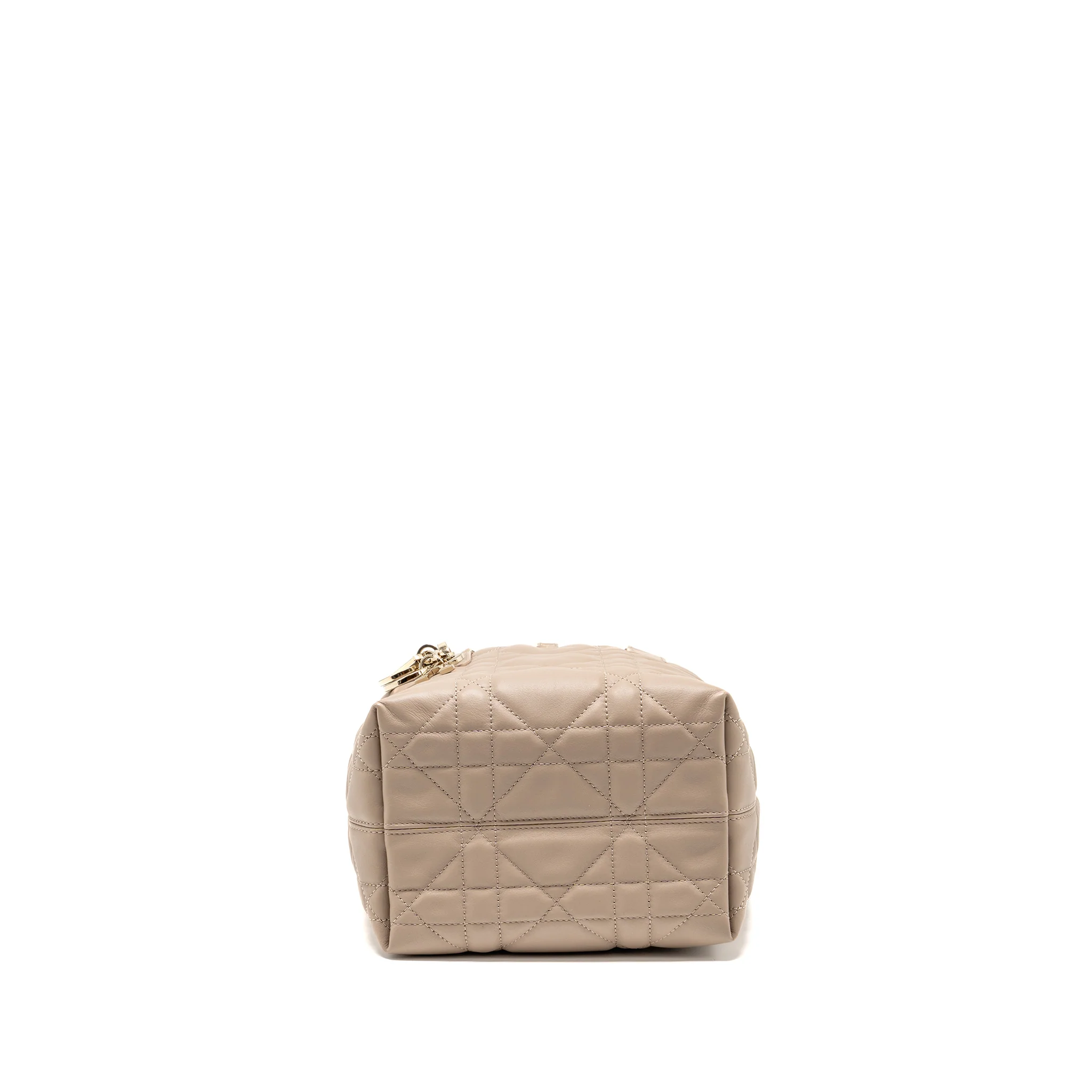 Dior Small Toujours Tote Bag Macrocannage Calfskin Powder Beige LGHW - Image 5