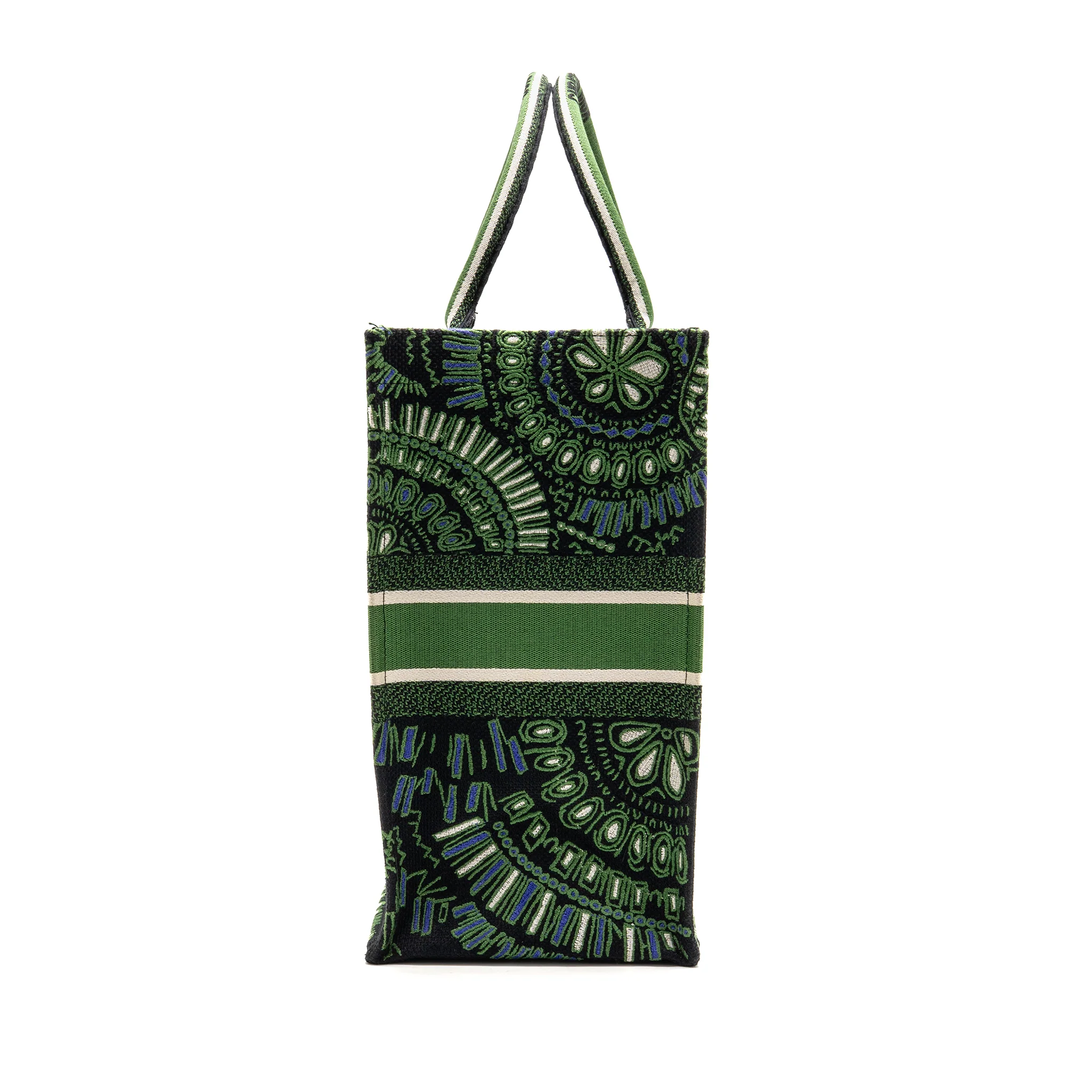 Dior Large Book Tote Elephant Embroidery Green - Image 4