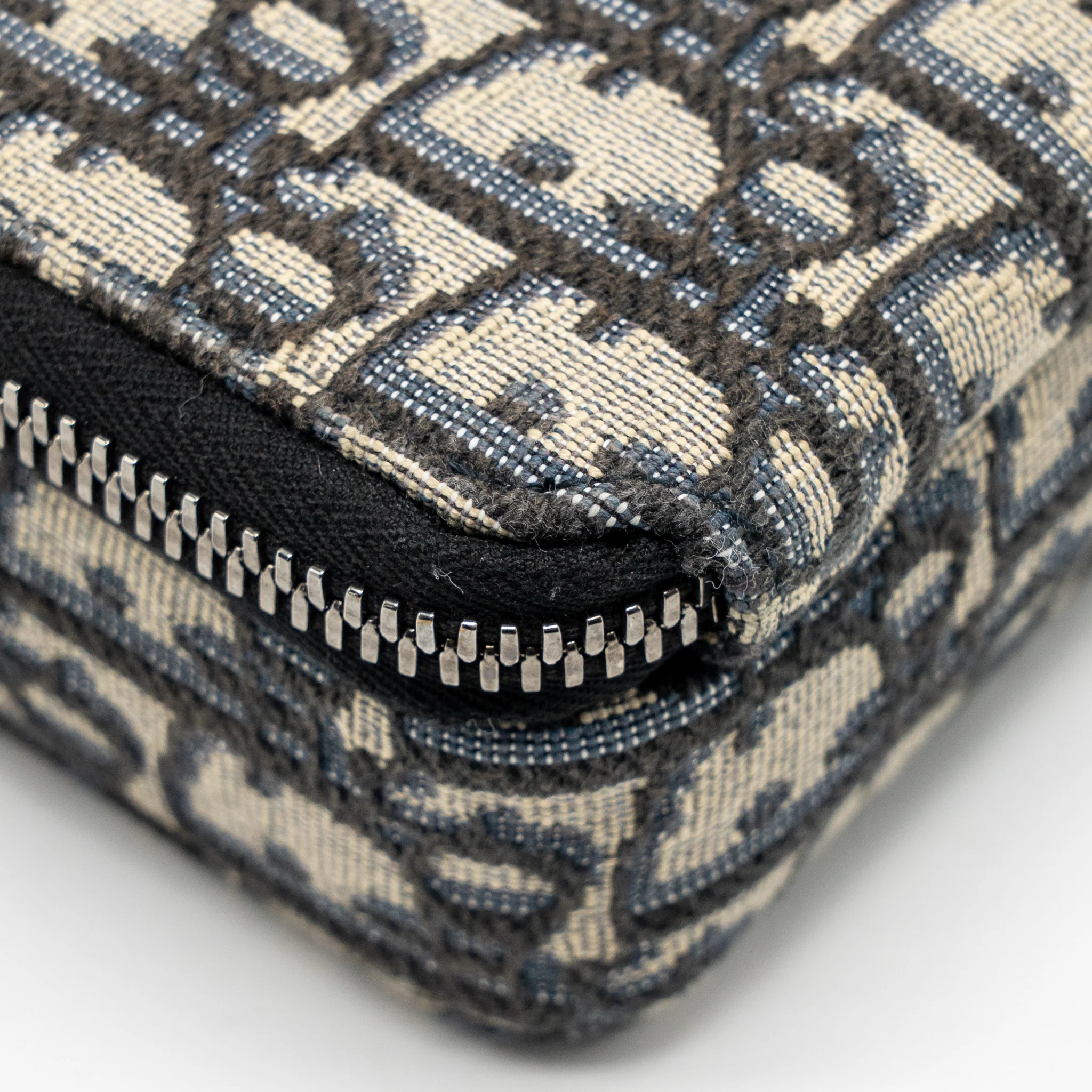 Dior Wallet On Strap Oblique Jacquard Canvas/Leather Blue SHW - Image 11