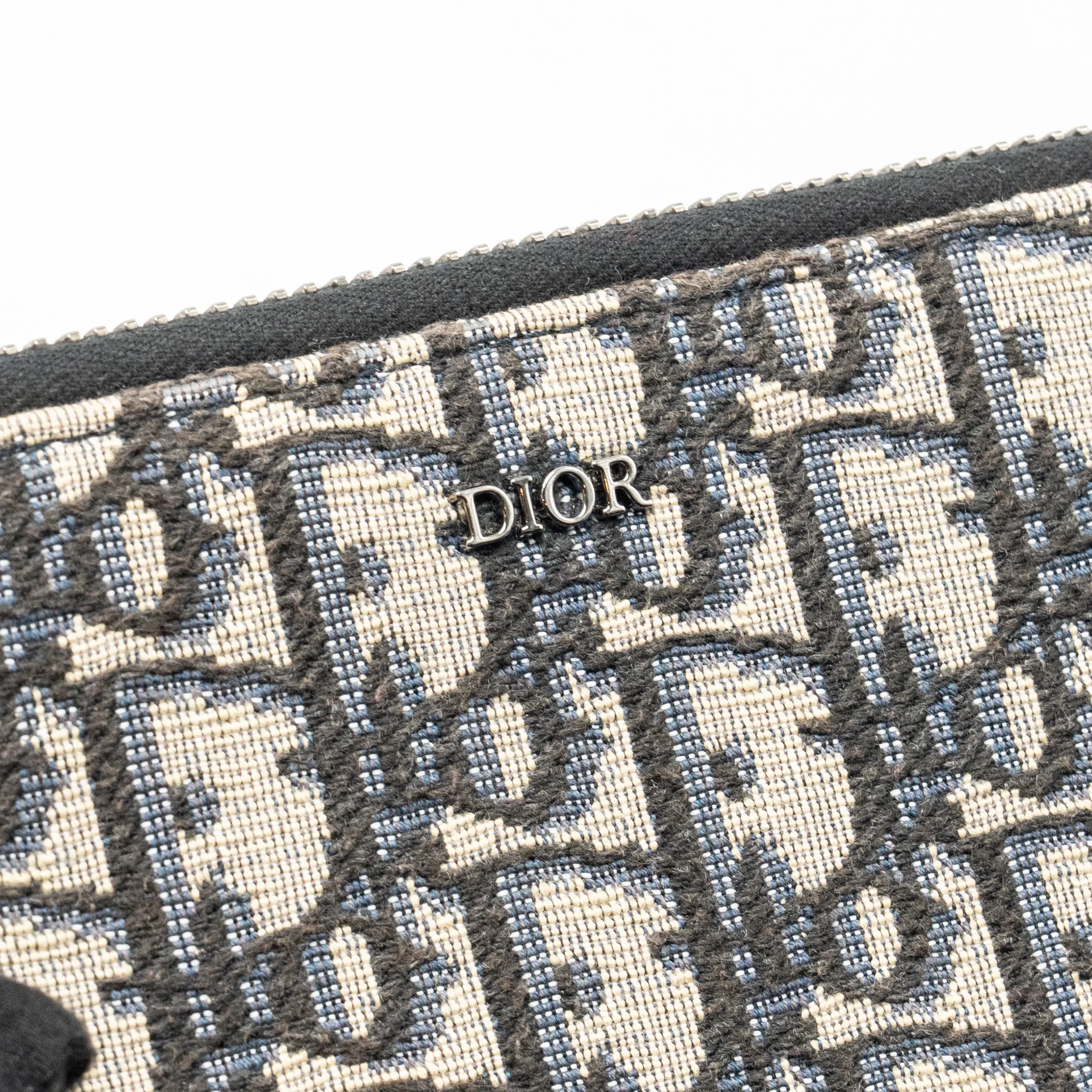Dior Wallet On Strap Oblique Jacquard Canvas/Leather Blue SHW - Image 12