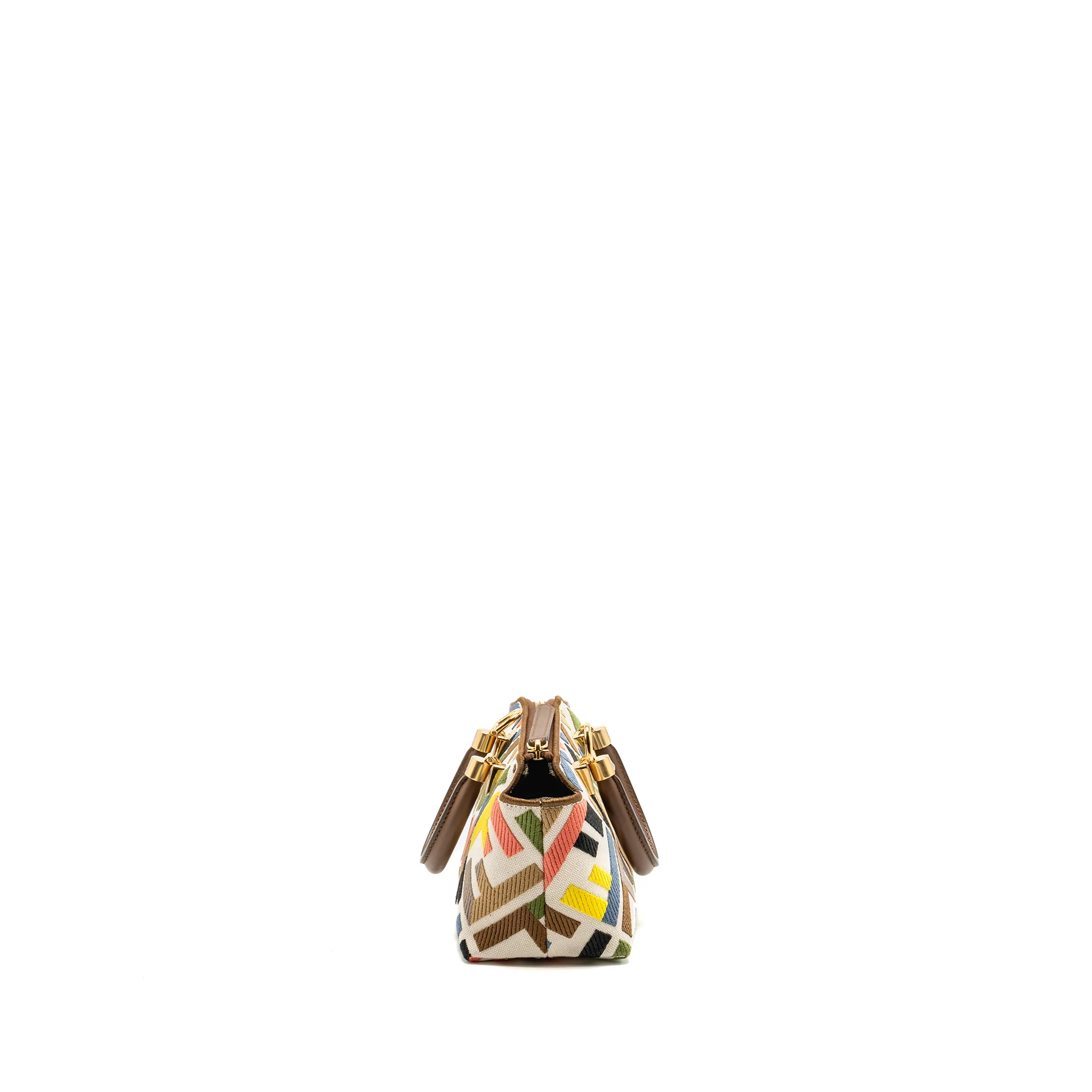 Fendi By the Way Mini Bag Embroidered FF Canvas Multicolour GHW - Image 3