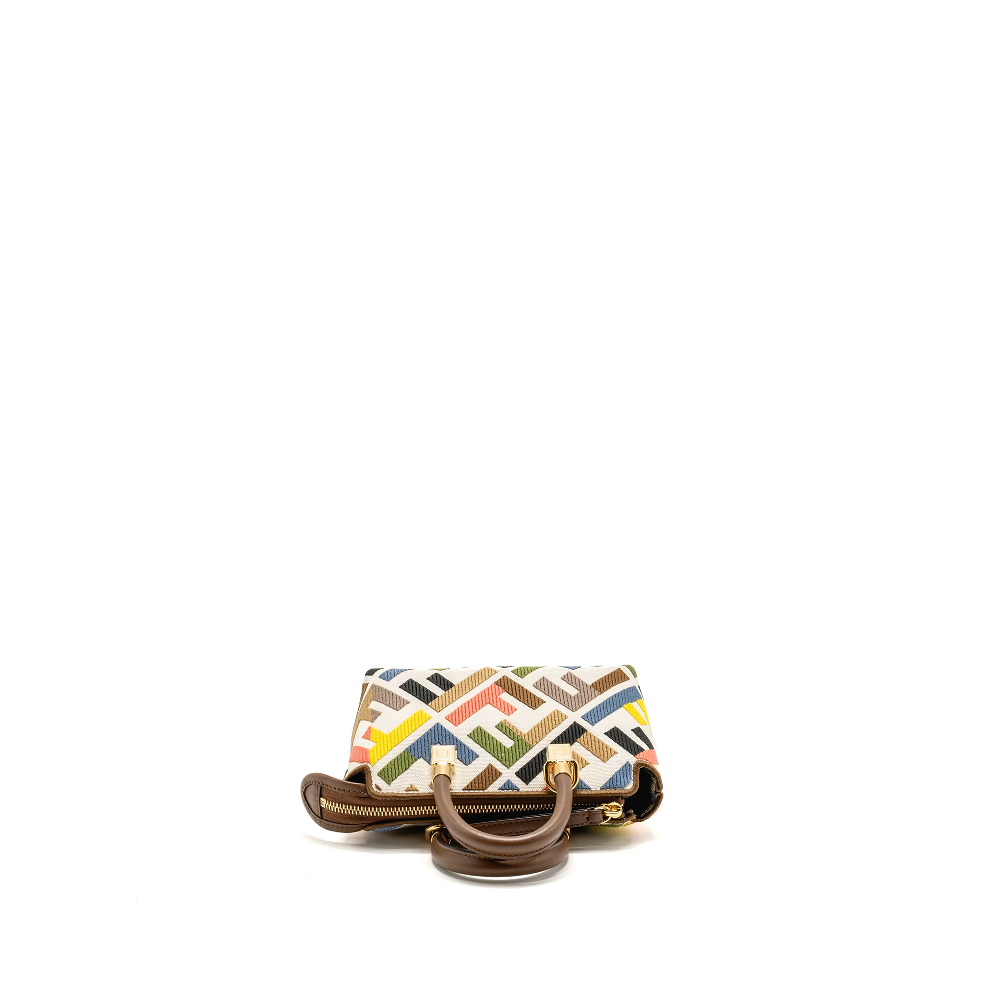 Fendi By the Way Mini Bag Embroidered FF Canvas Multicolour GHW - Image 5