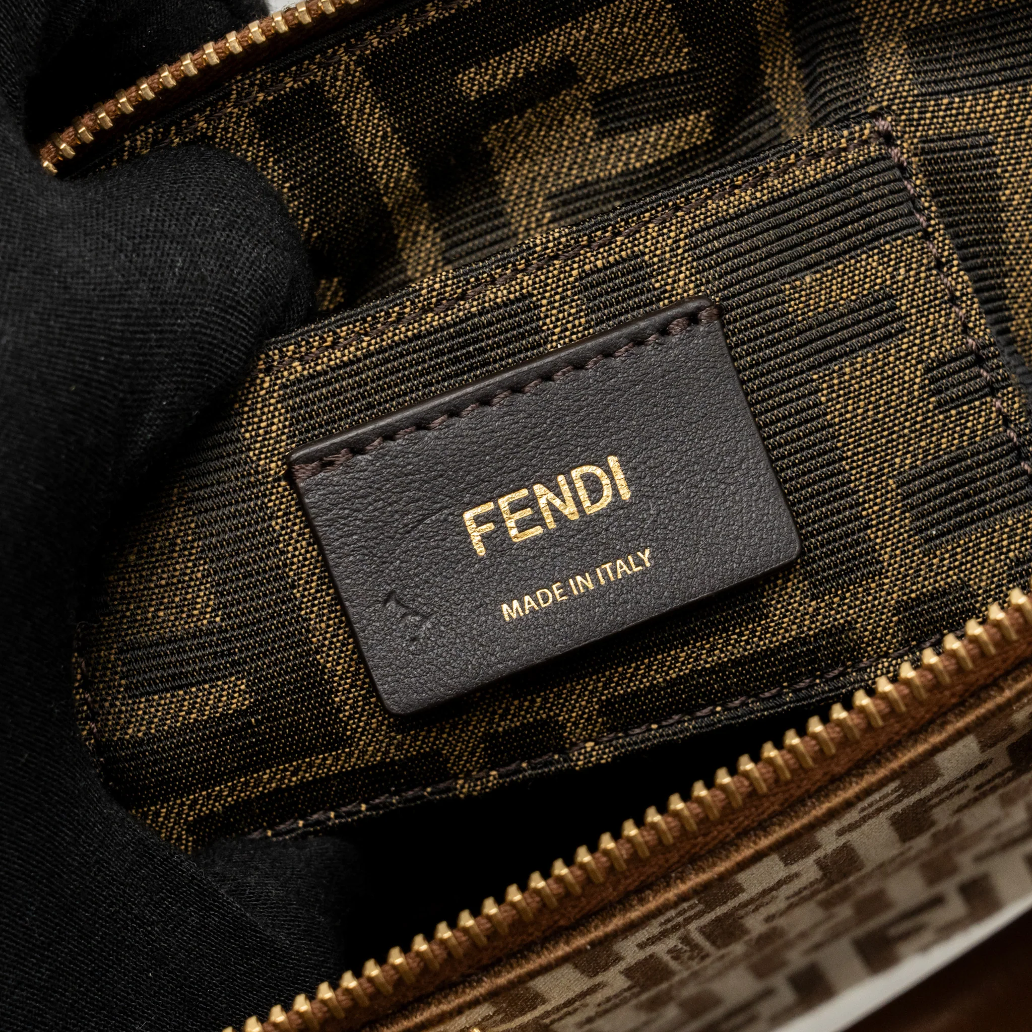 Fendi By the Way Mini Bag FF Canvas/Leather Brown/Cream GHW - Image 17