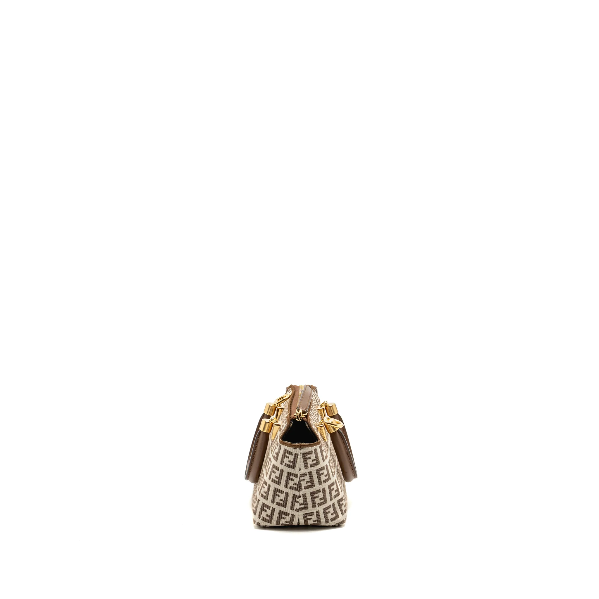 Fendi By the Way Mini Bag FF Canvas/Leather Brown/Cream GHW - Image 3