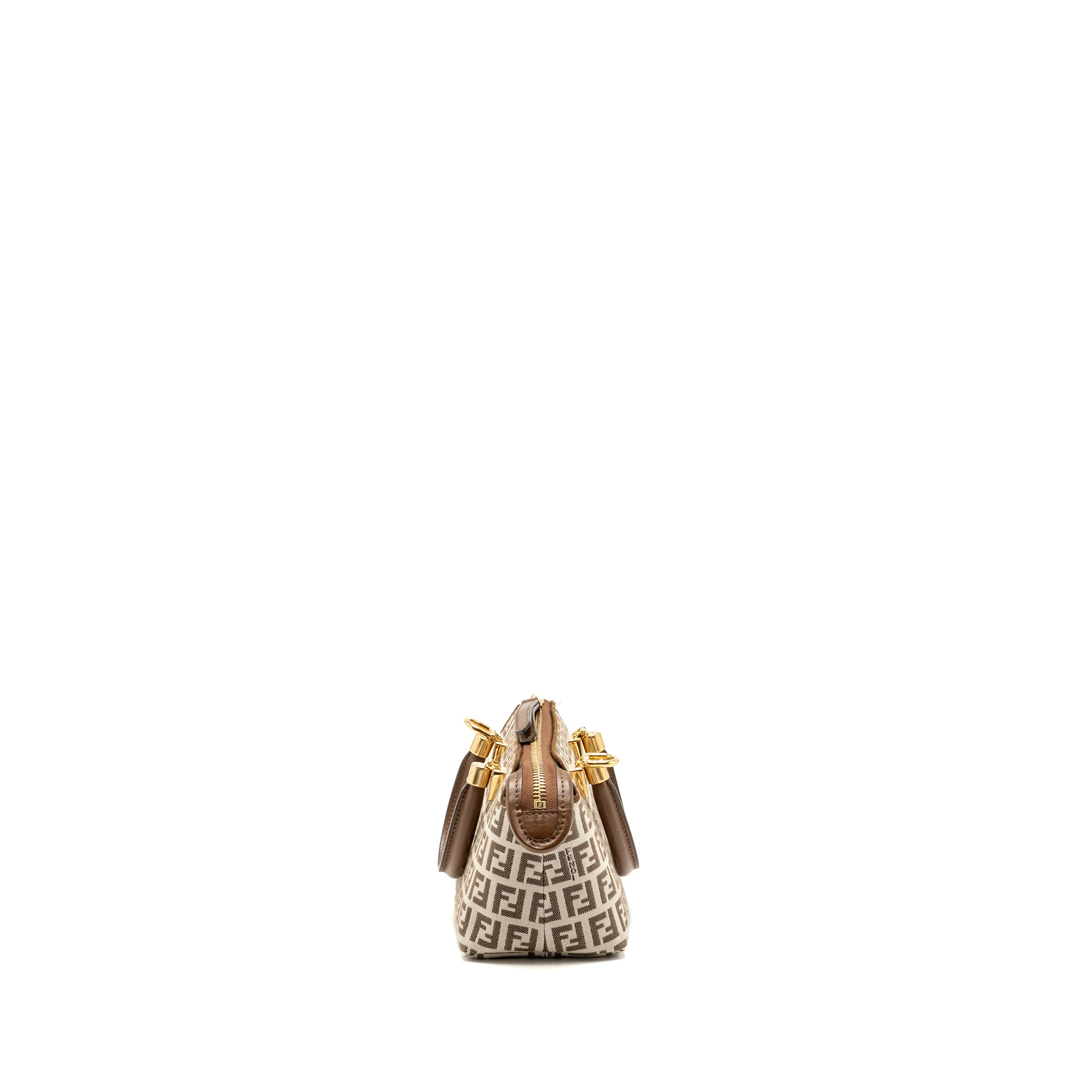 Fendi By the Way Mini Bag FF Canvas/Leather Brown/Cream GHW - Image 4