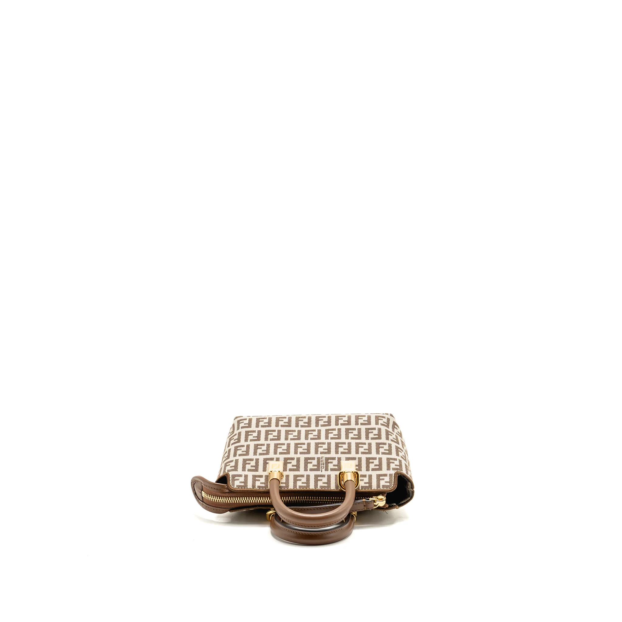 Fendi By the Way Mini Bag FF Canvas/Leather Brown/Cream GHW - Image 5