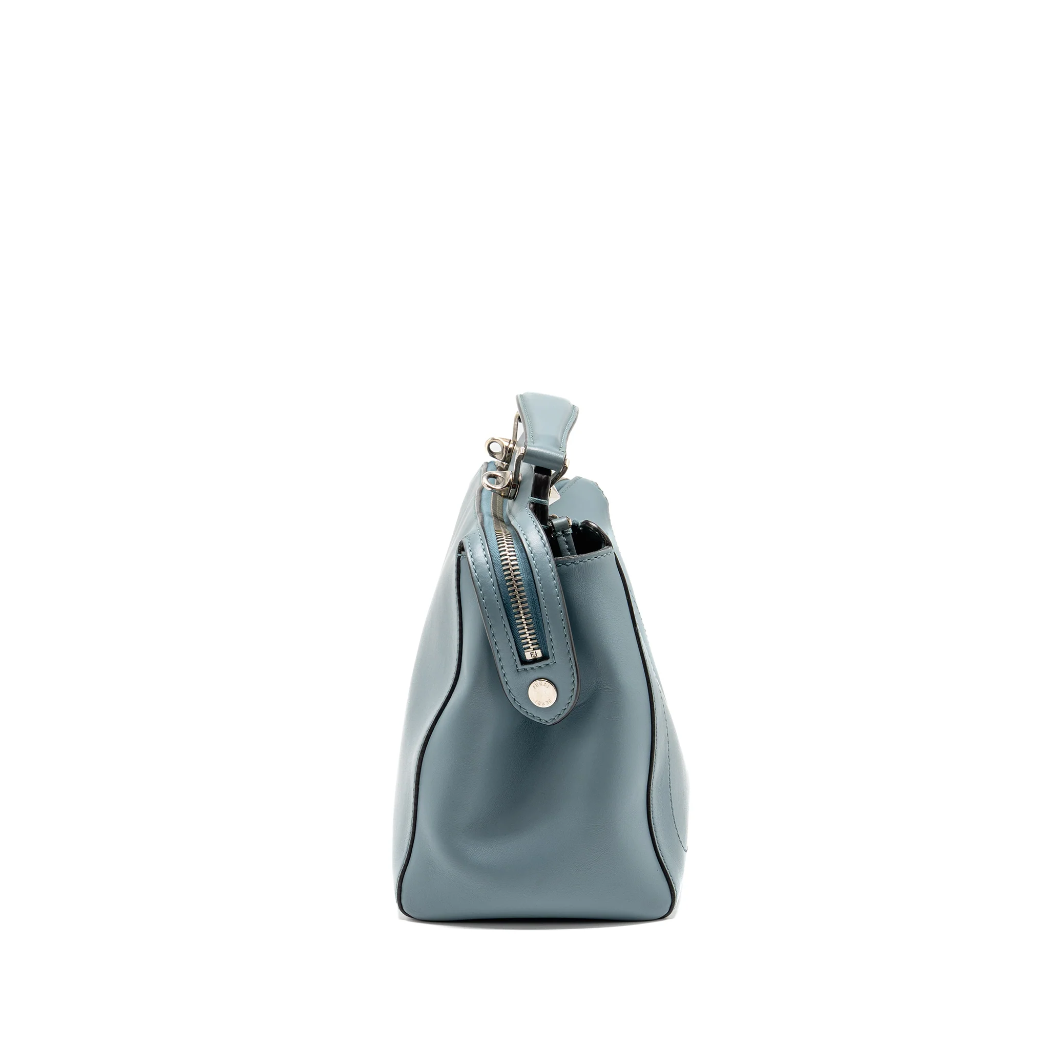 Fendi Dotcom bag calfskin blue SHW - Image 3