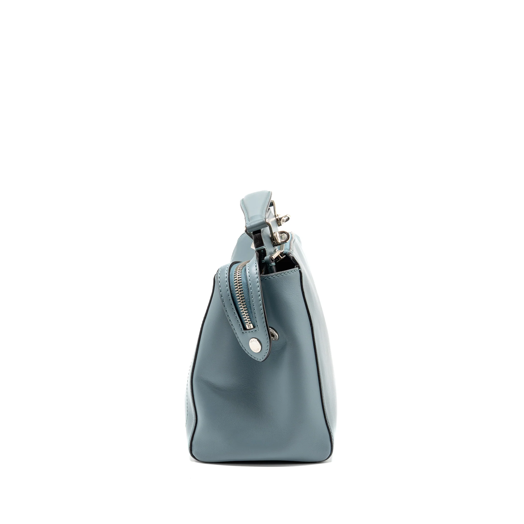 Fendi Dotcom bag calfskin blue SHW - Image 4