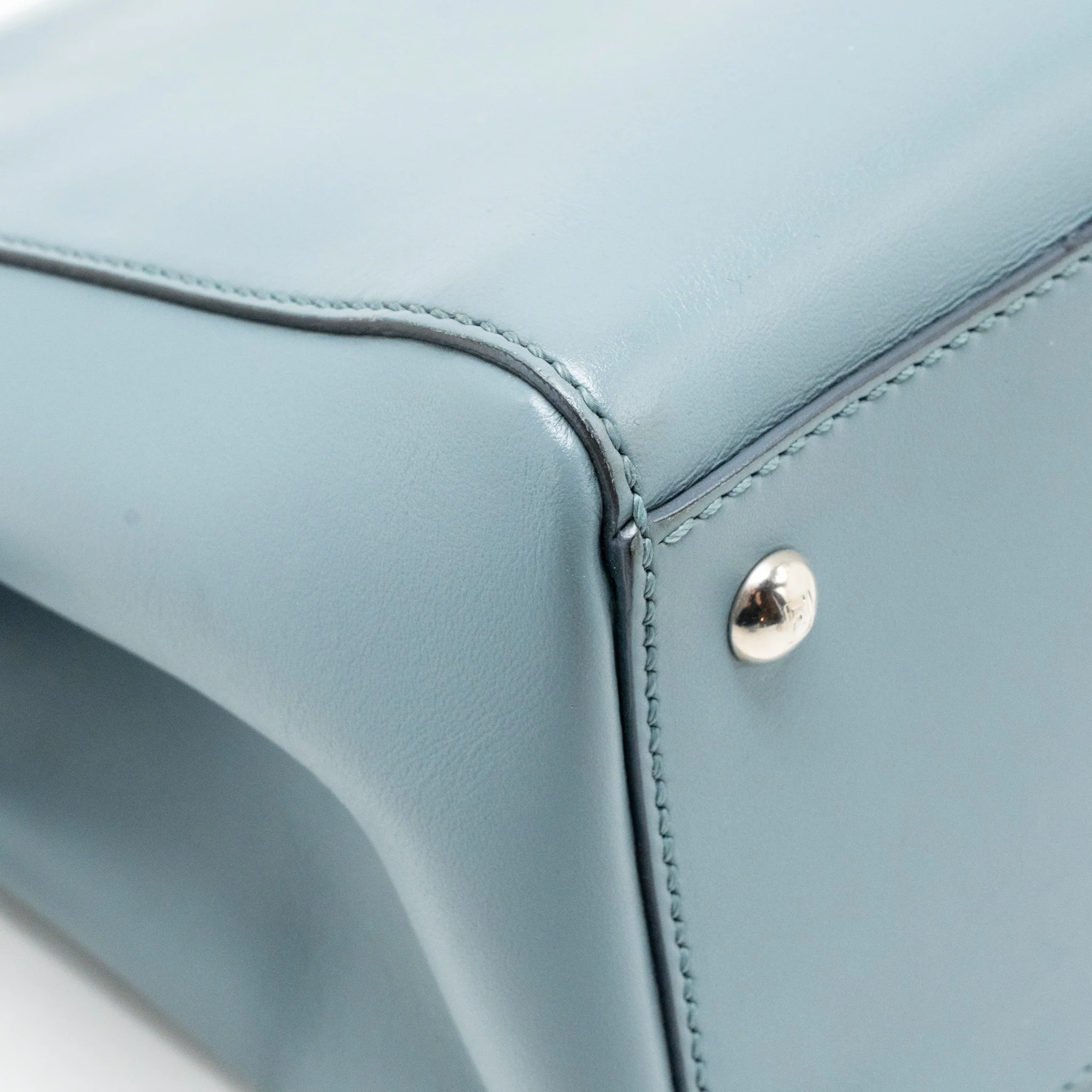 Fendi Dotcom bag calfskin blue SHW - Image 9