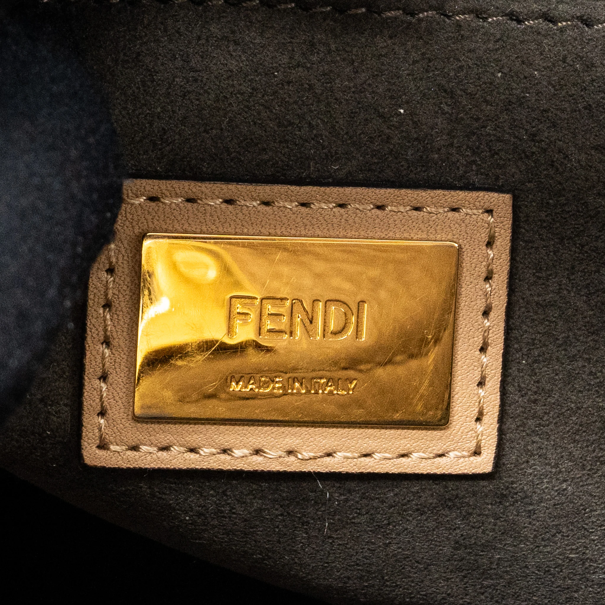 Fendi medium peekaboo calfskin tobacco multicolour hardware - Image 12