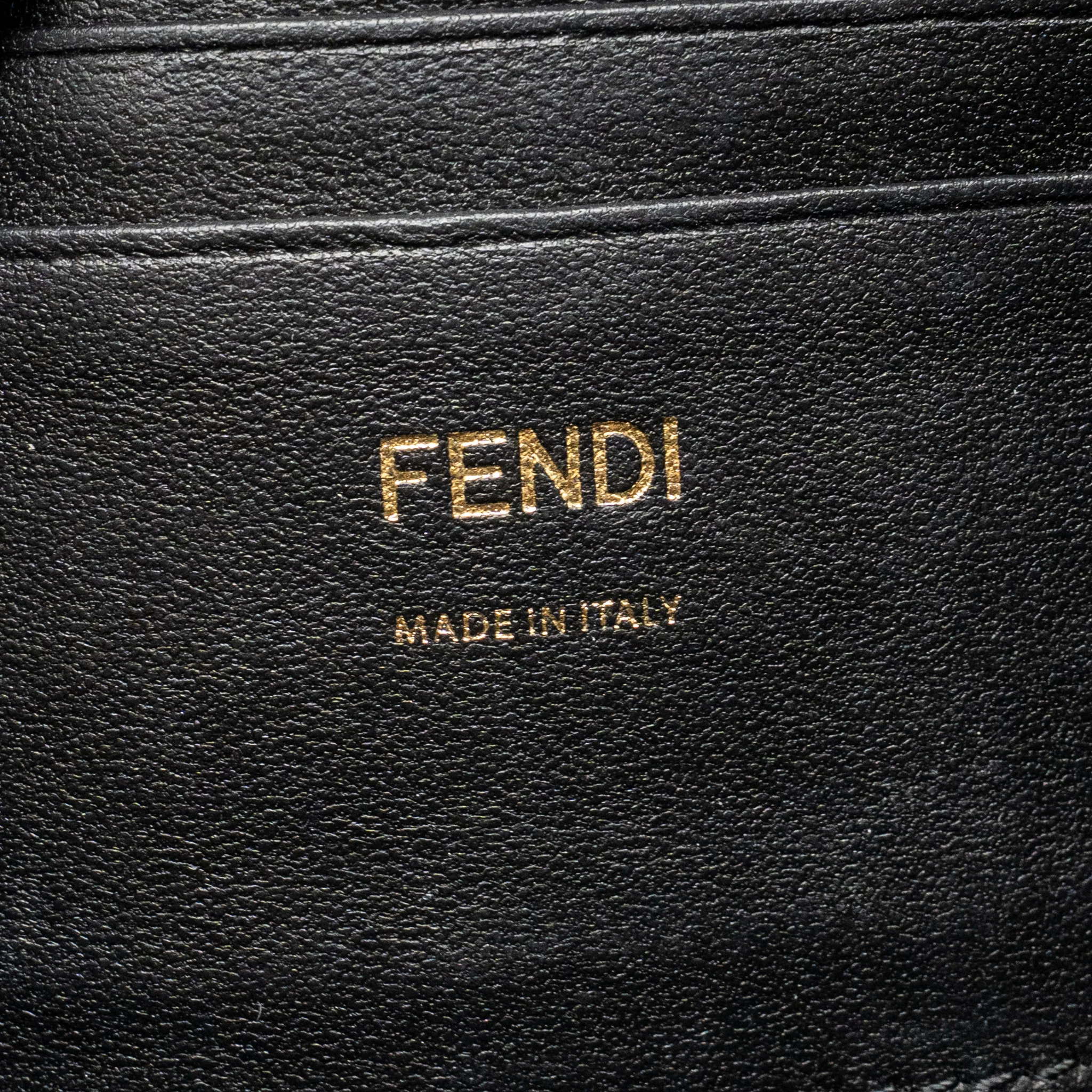 Fendi Mini Baguette Bag FF Motif Lambskin Black GHW - Image 16