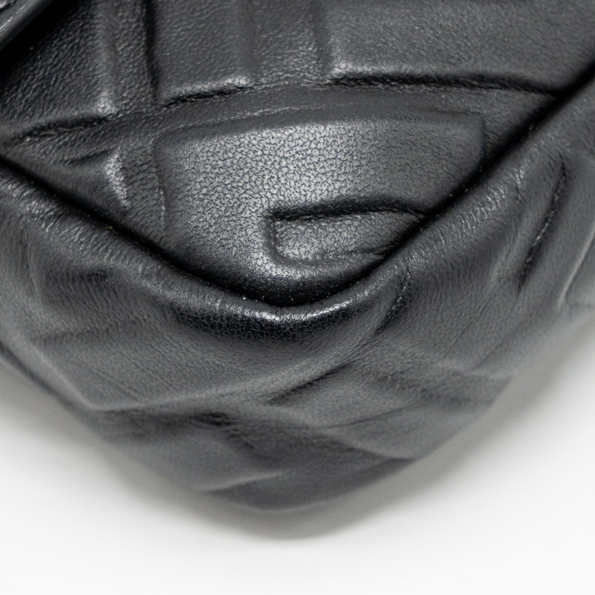 Fendi Mini Baguette Bag FF Motif Lambskin Black GHW - Image 9