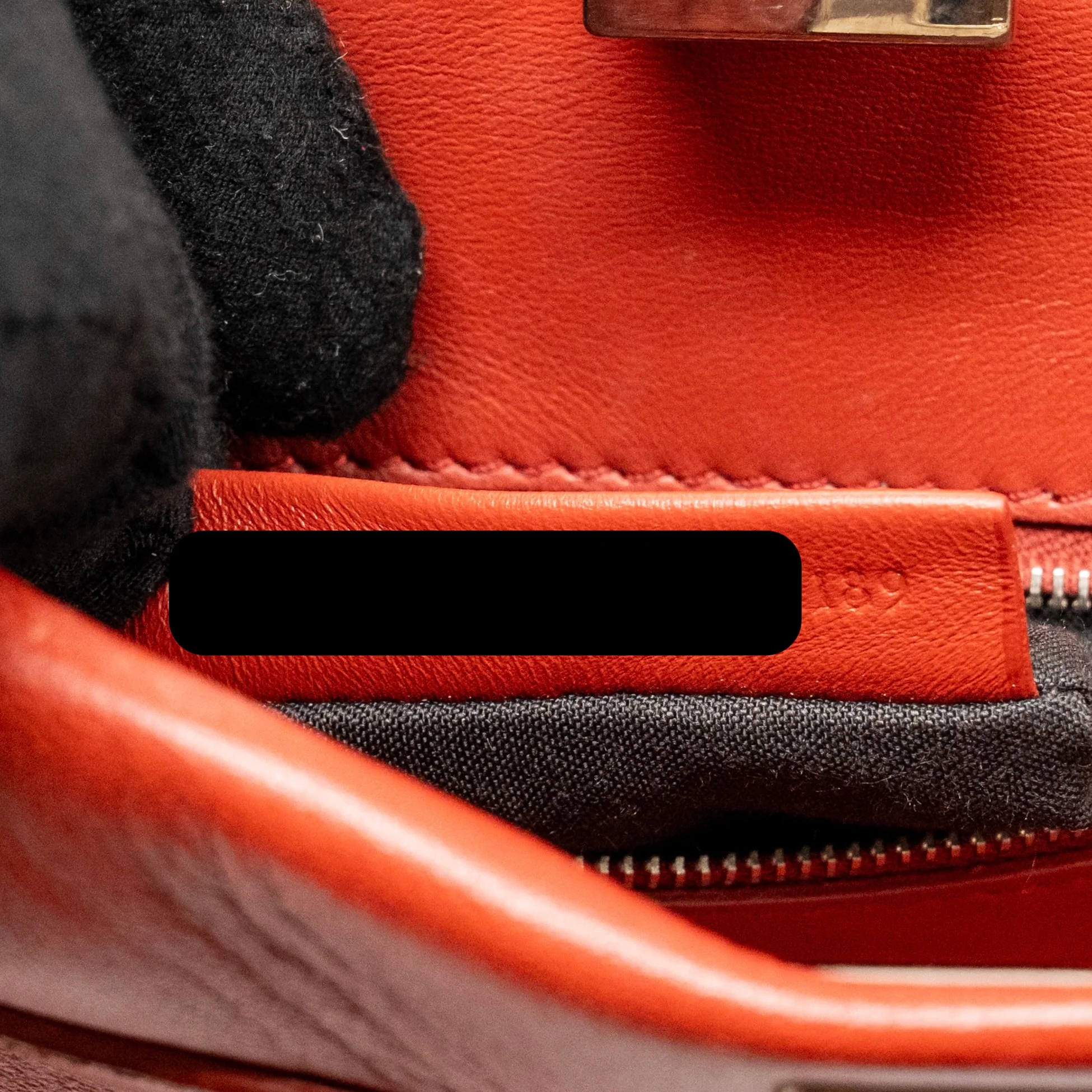 Fendi Mini Peekaboo Whipstitch Lambskin Bloody Mary SHW - Image 17