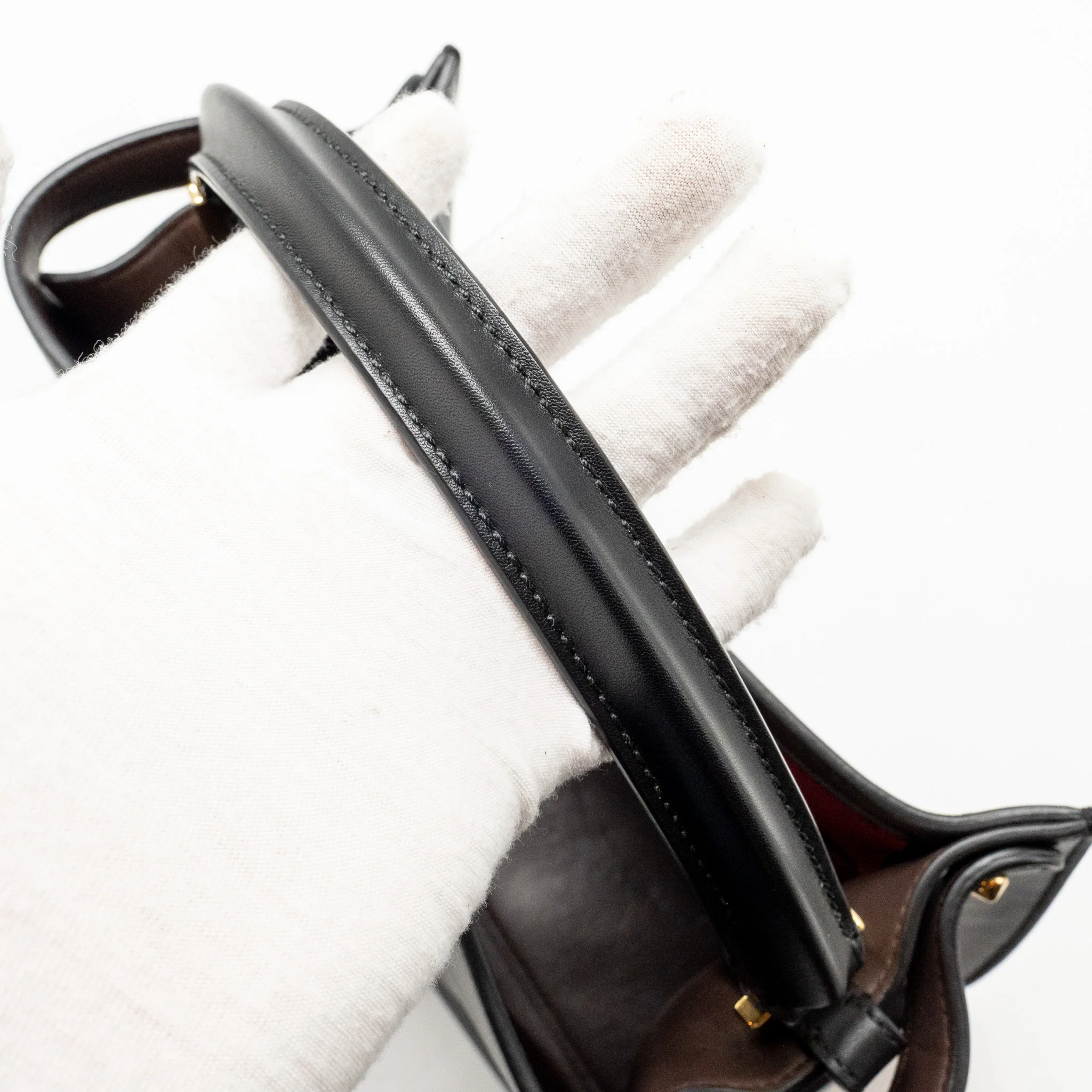 Fendi Peekaboo X-Lite Medium Calfskin Black GHW with Flowerland Strap - Image 12