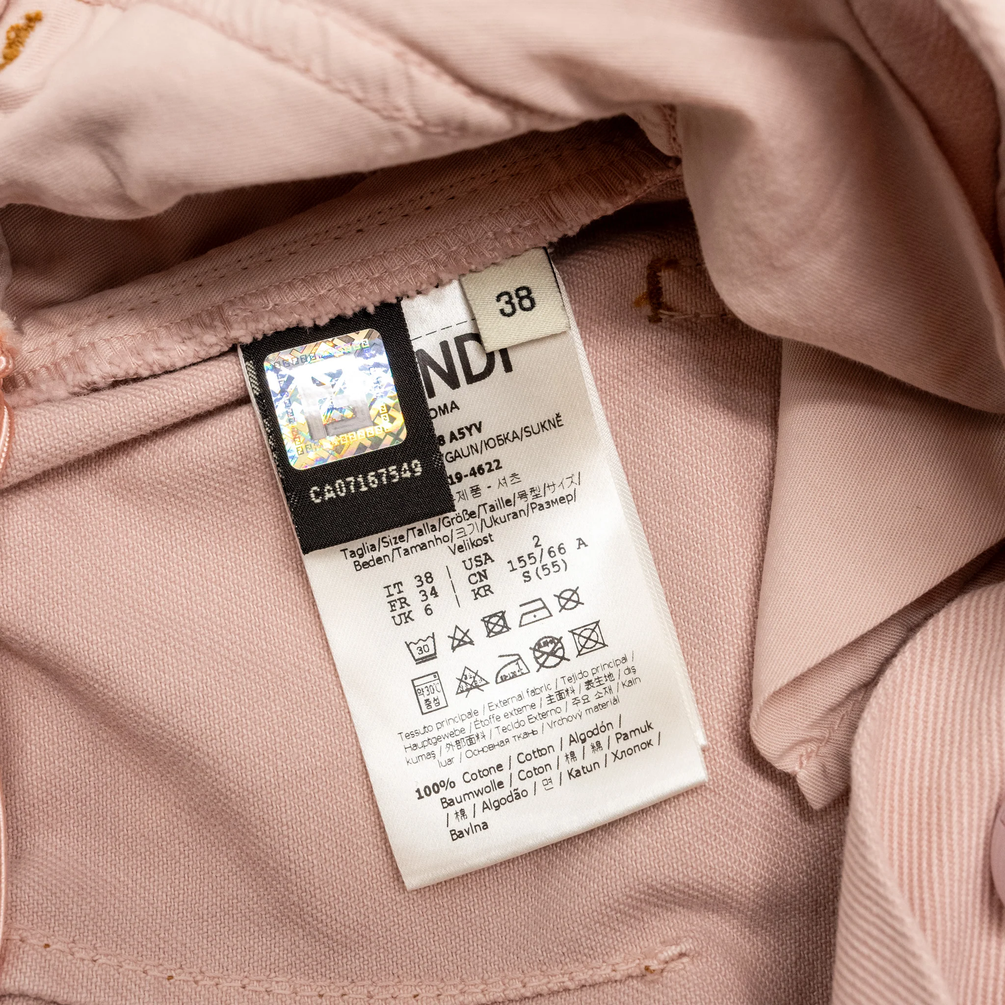 Fendi Size 38 Denim Jacket and Skirt Cotton/Calfskin Pink - Image 10