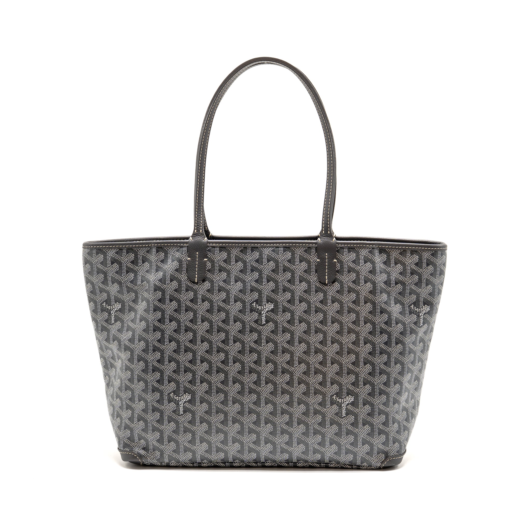 Goyard Artois PM Bag Goyardine Canvas/Calfskin Grey/Pink/White - Image 2