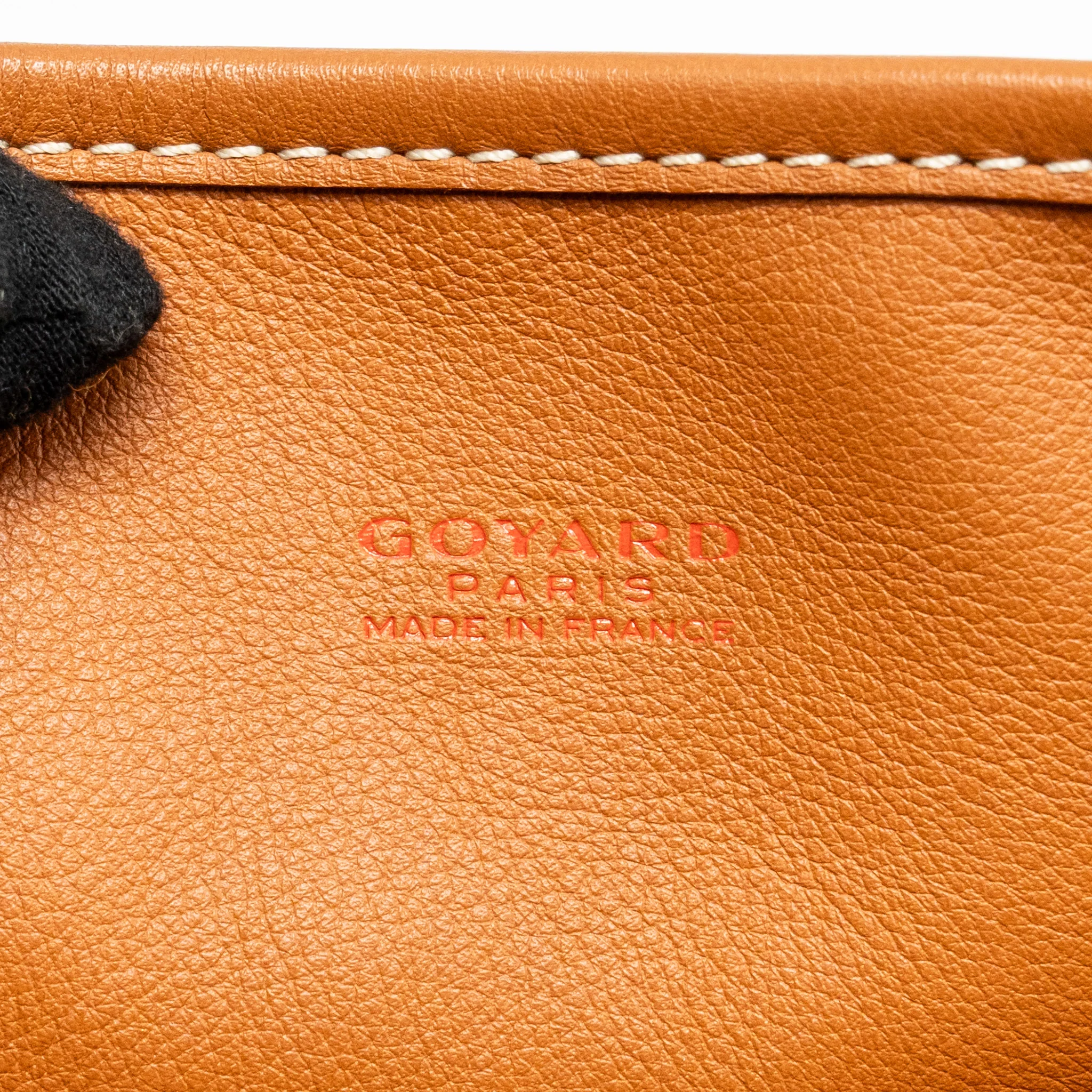 Goyard Mini Anjou Tote Goyardine Canvas/ calfskin Tan SHW - Image 14