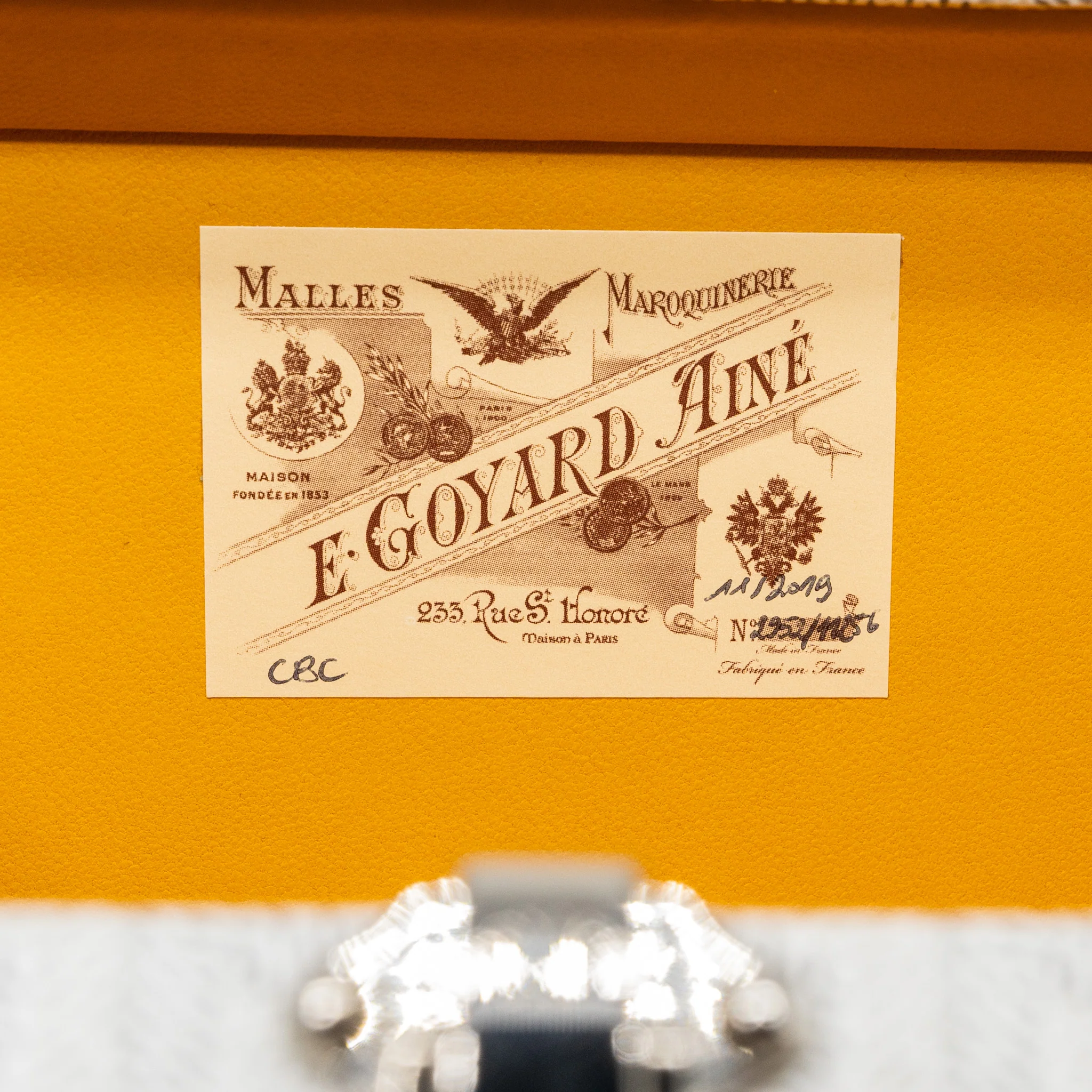 Goyard minaudiere trunk bag goyardine canvas / leather white SHW - Image 12