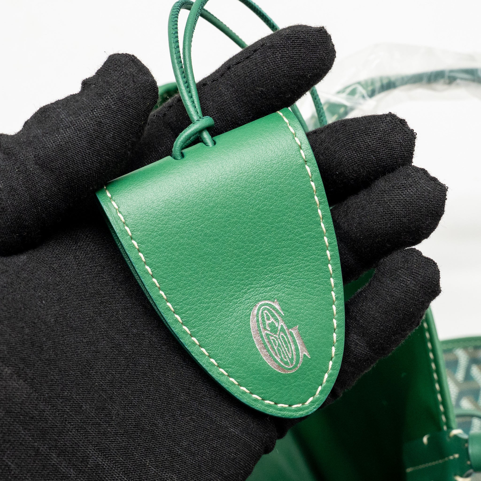 Goyard Mini Anjou Tote Goyardine Canvas / Calfskin Green SHW - Image 12