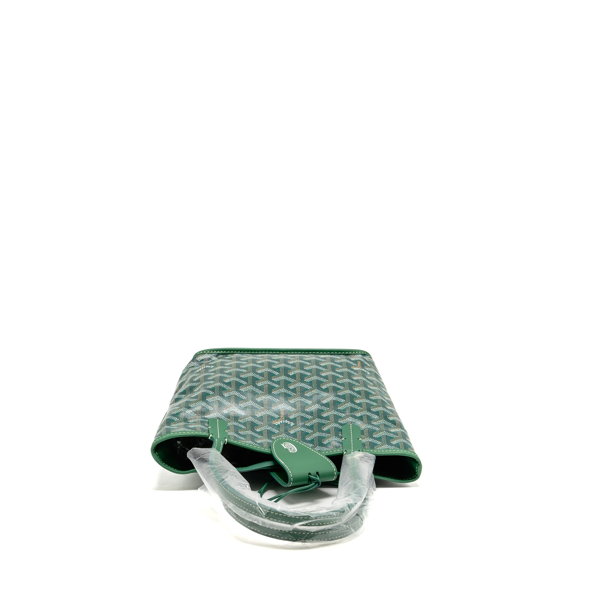 Goyard Mini Anjou Tote Goyardine Canvas / Calfskin Green SHW - Image 5