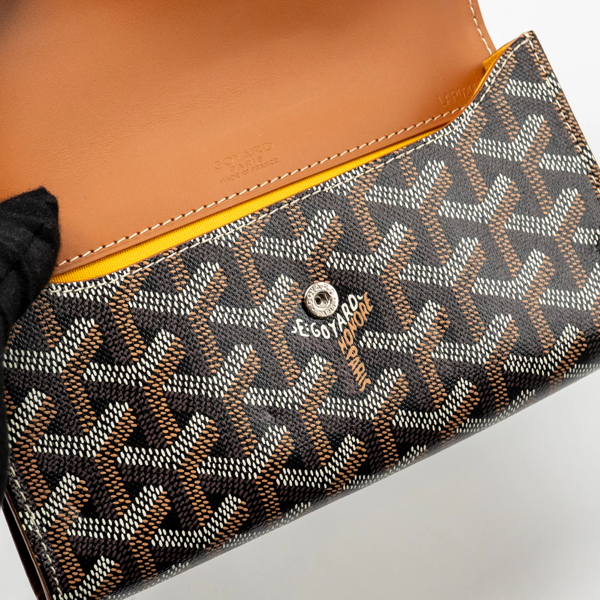 Goyard Monte Carlo Mini Case with Strap Goyardine Canvas/Leather Black/Brown SHW - Image 12