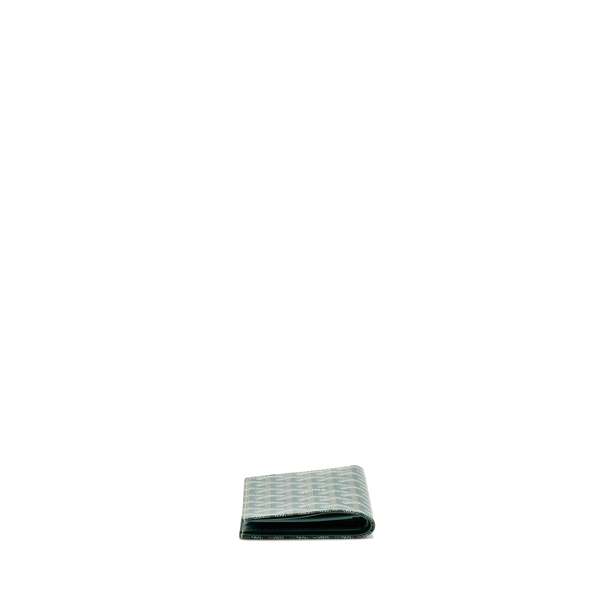 Goyard passport holder/compact wallet Goyardine canvas green - Image 4