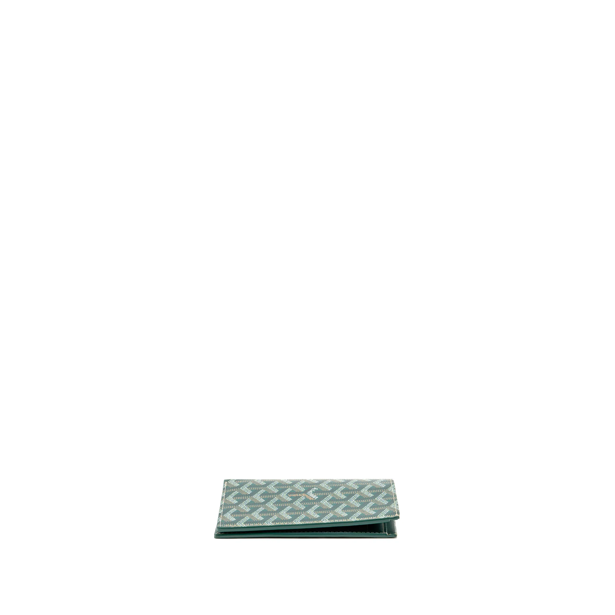 Goyard passport holder/compact wallet Goyardine canvas green - Image 5