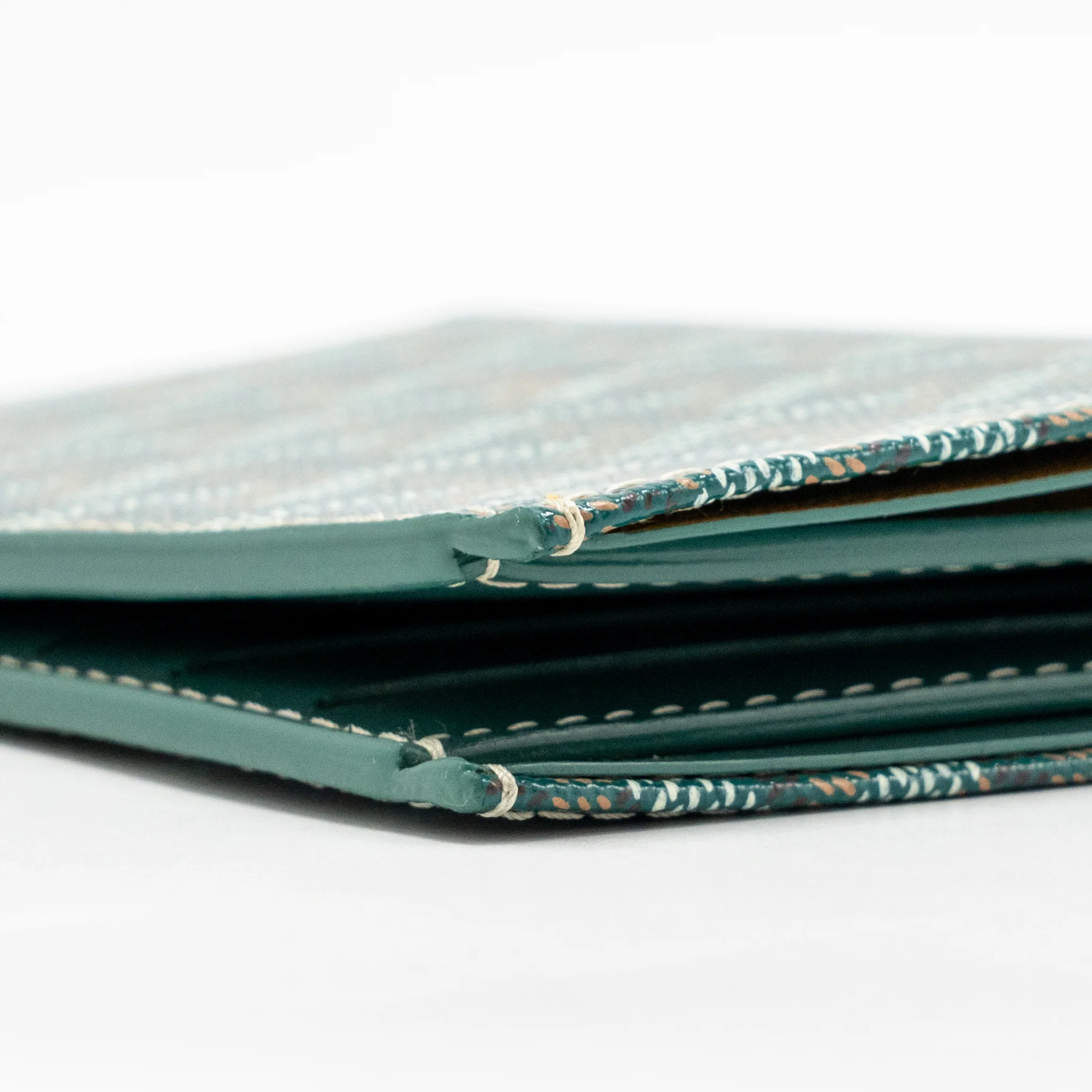 Goyard passport holder/compact wallet Goyardine canvas green - Image 8