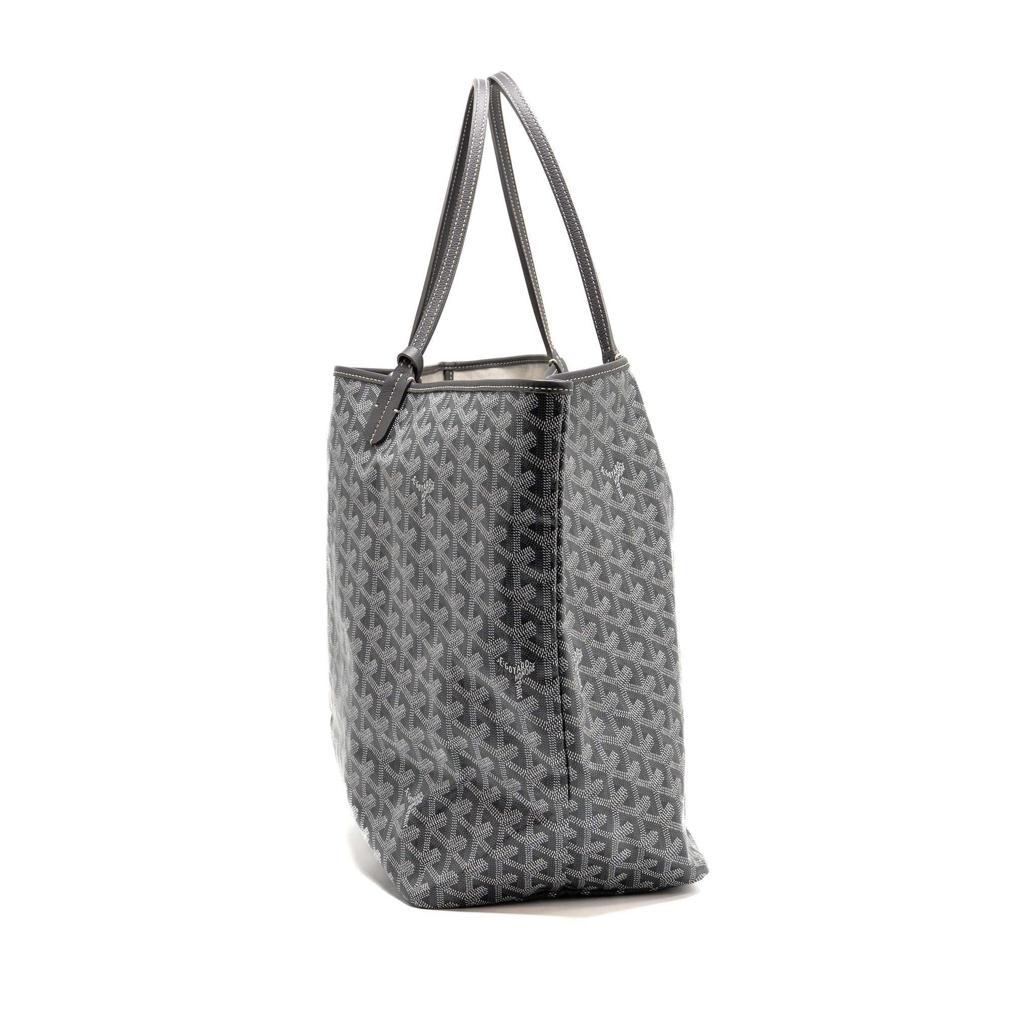 Goyard Saint Louis GM tote bag goyardine canvas / leather grey - Image 3