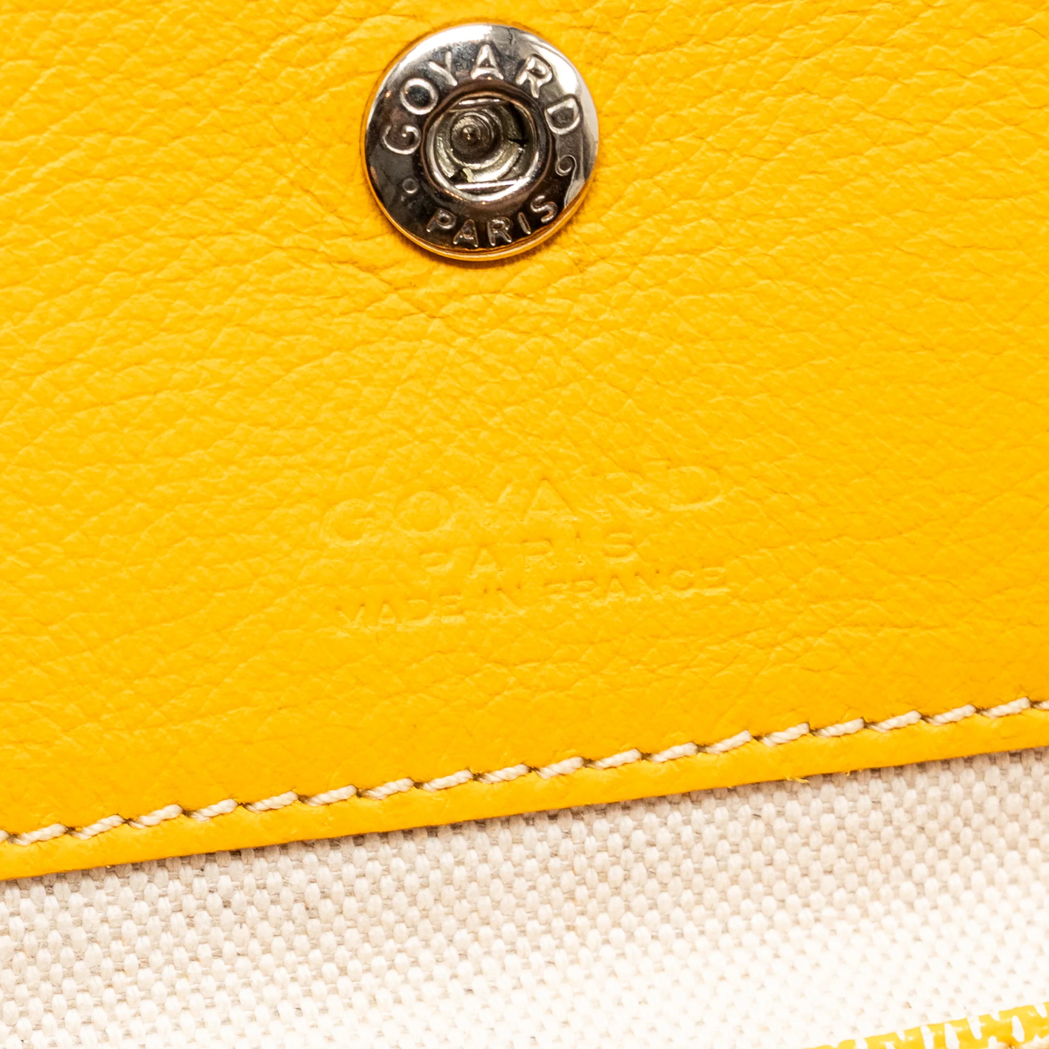 Goyard Saint Louis PM Tote Bag Goyardine Canvas/Calfskin Leather Yellow SHW - Image 16