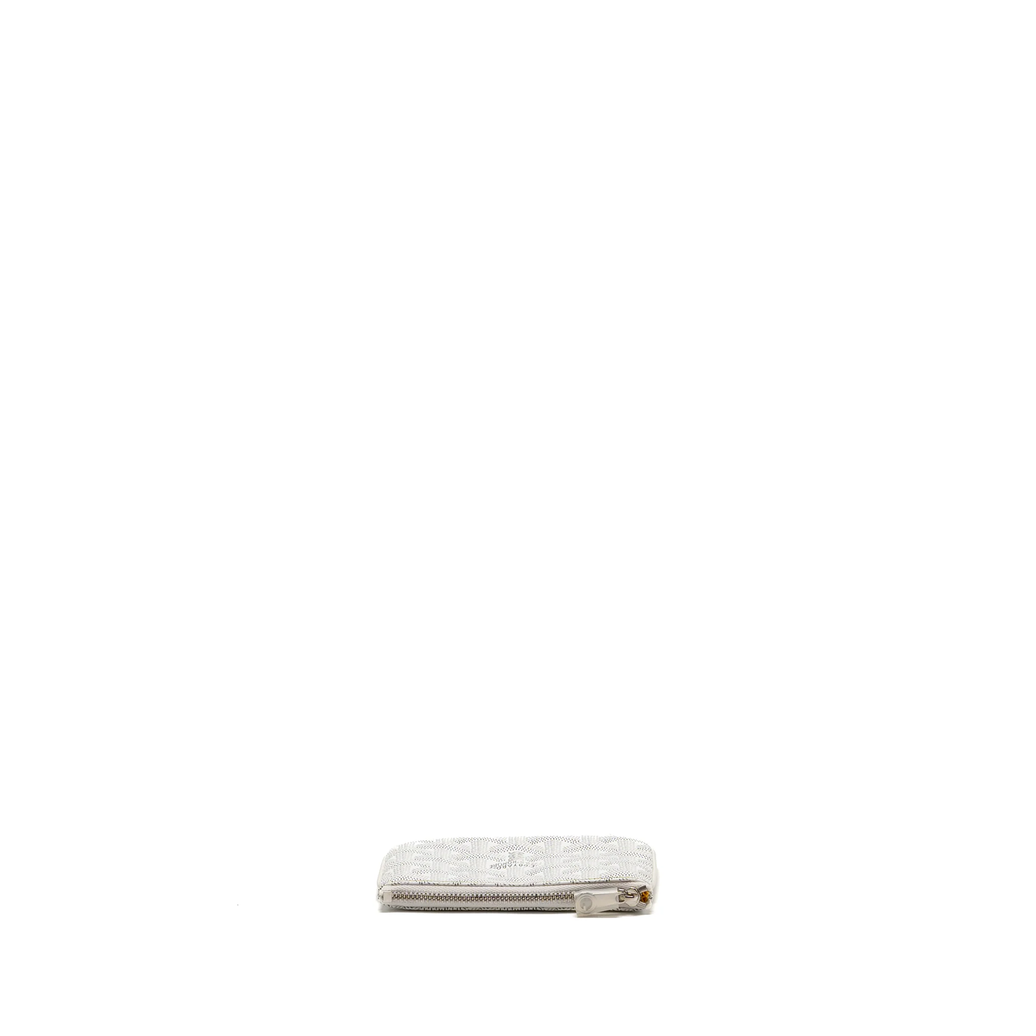 Goyard Sénat Nano Key Pouch Goyardine Canvas/Chevroches Calfskin White SHW - Image 5