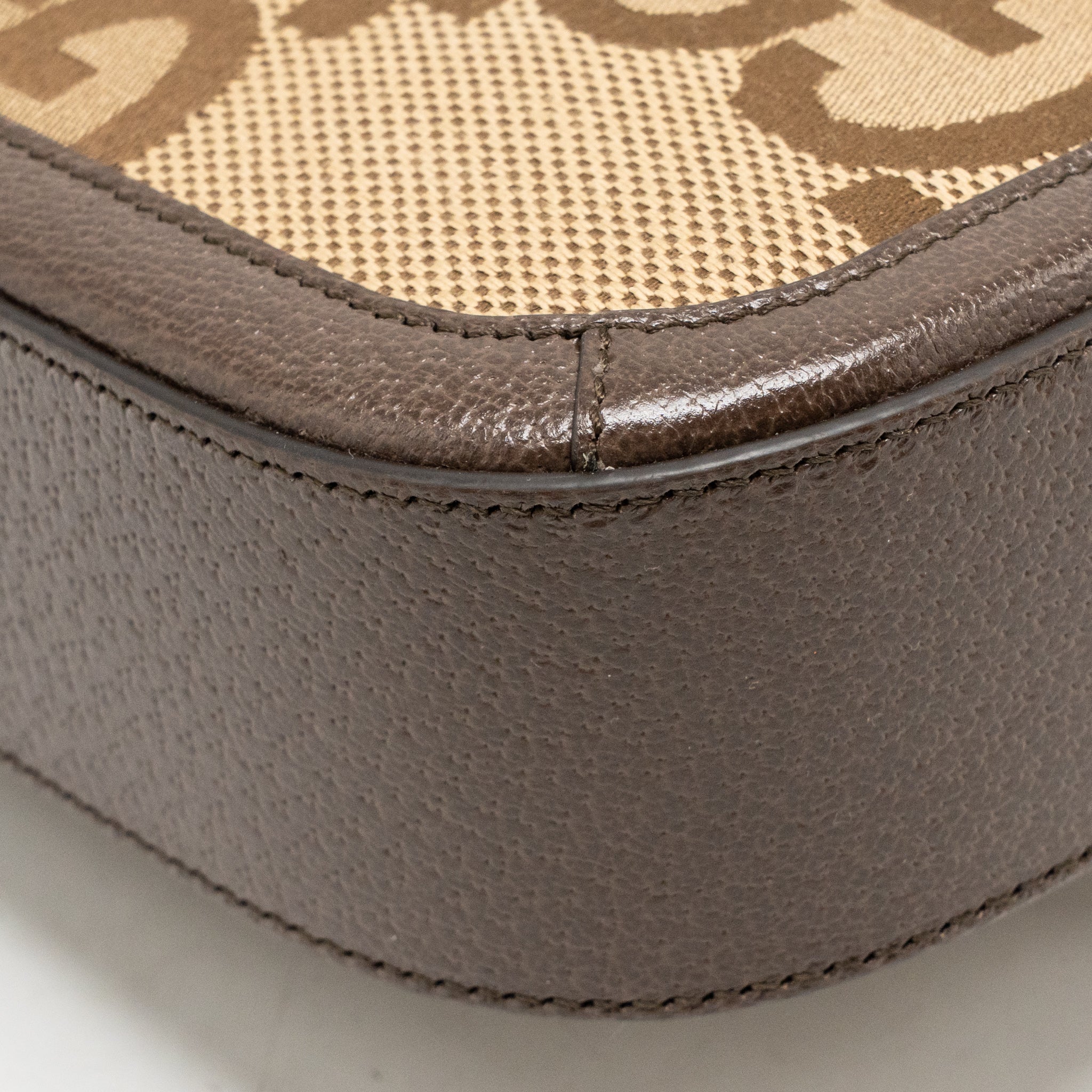 Gucci Horsebit 1955 small shoulder bag giant GG supreme canvas beige/brown GHW - Image 10