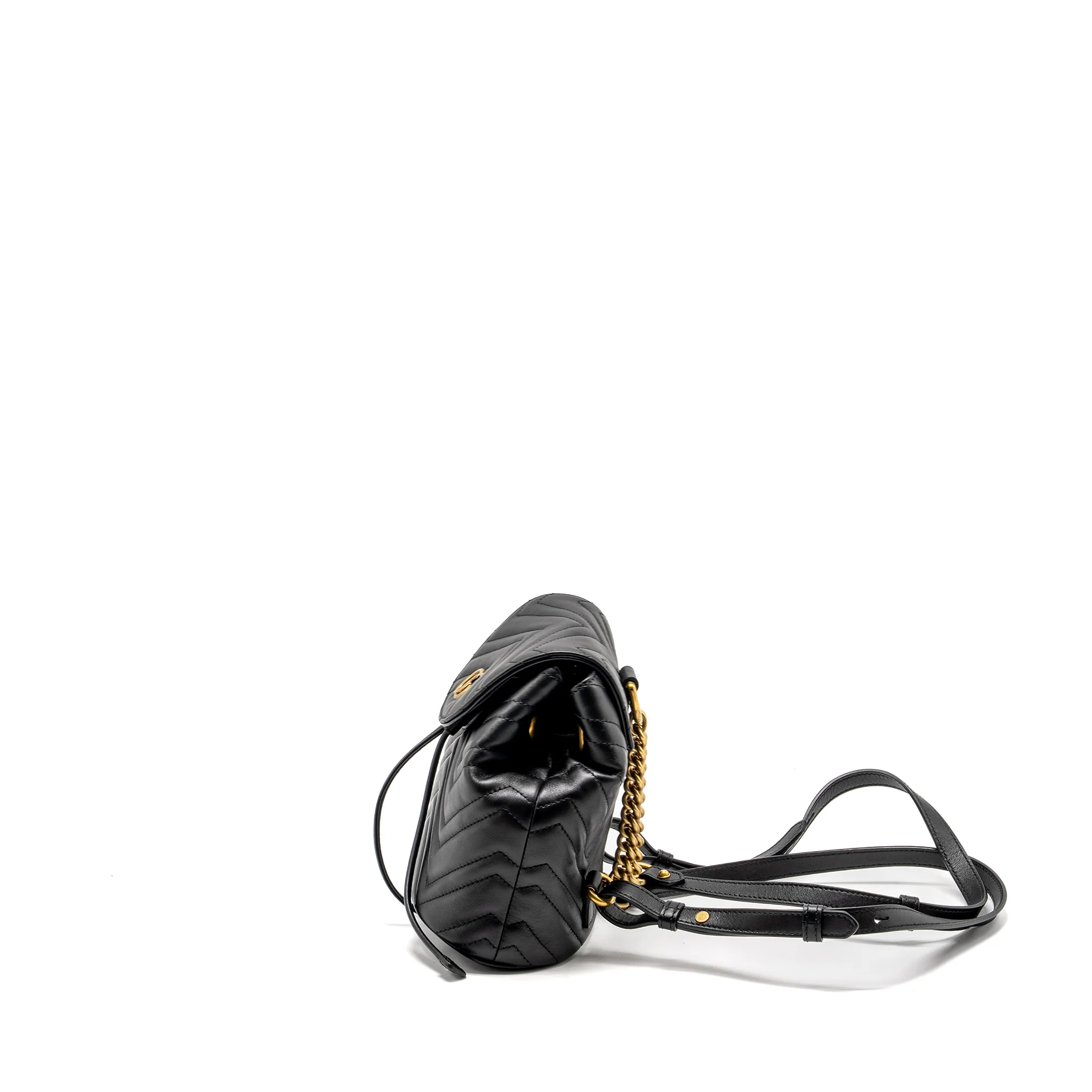 Gucci GG Marmont Backpack Calfskin Black GHW - Image 4
