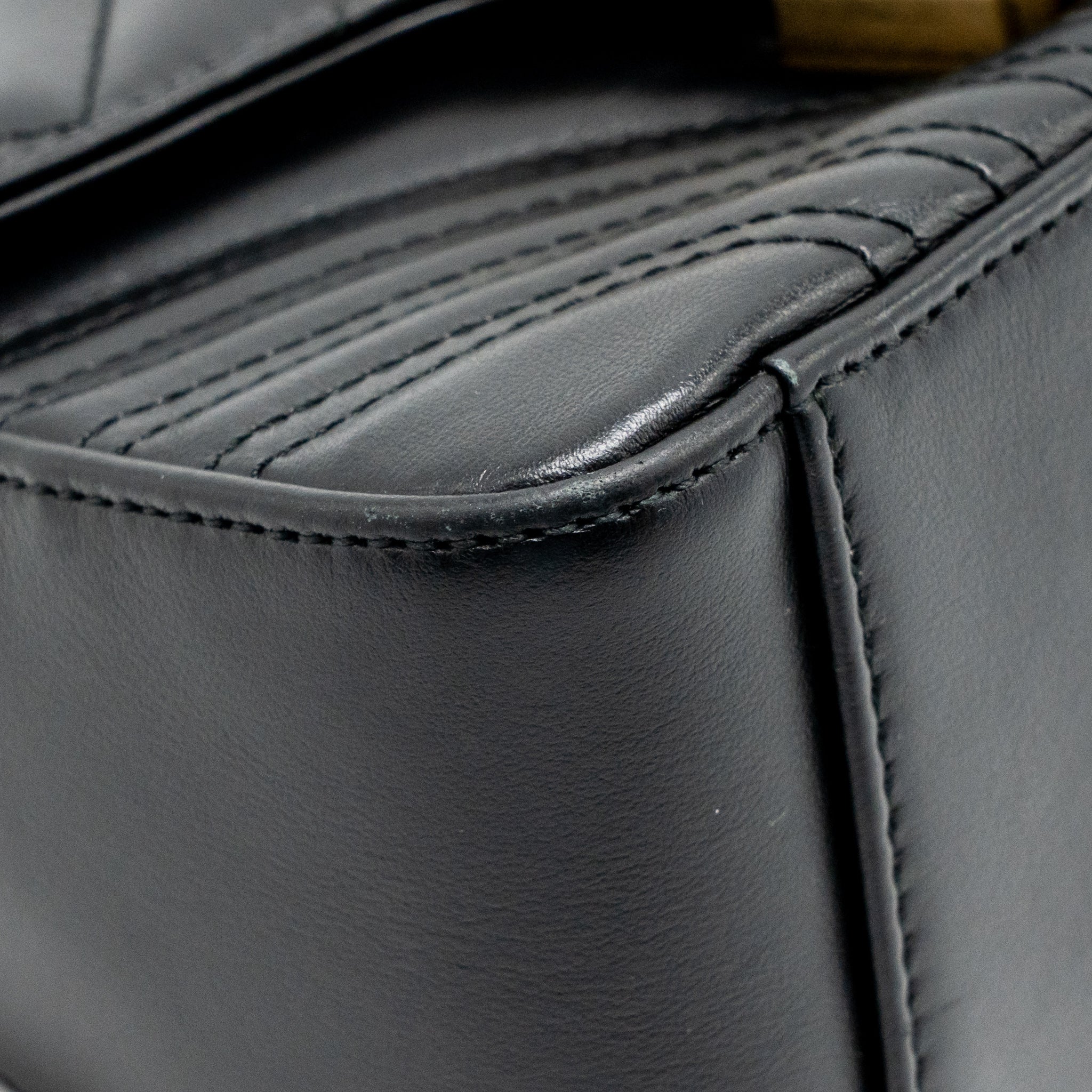 Gucci GG Marmont Mini Top Handle Bag Calfskin black GHW - Image 7