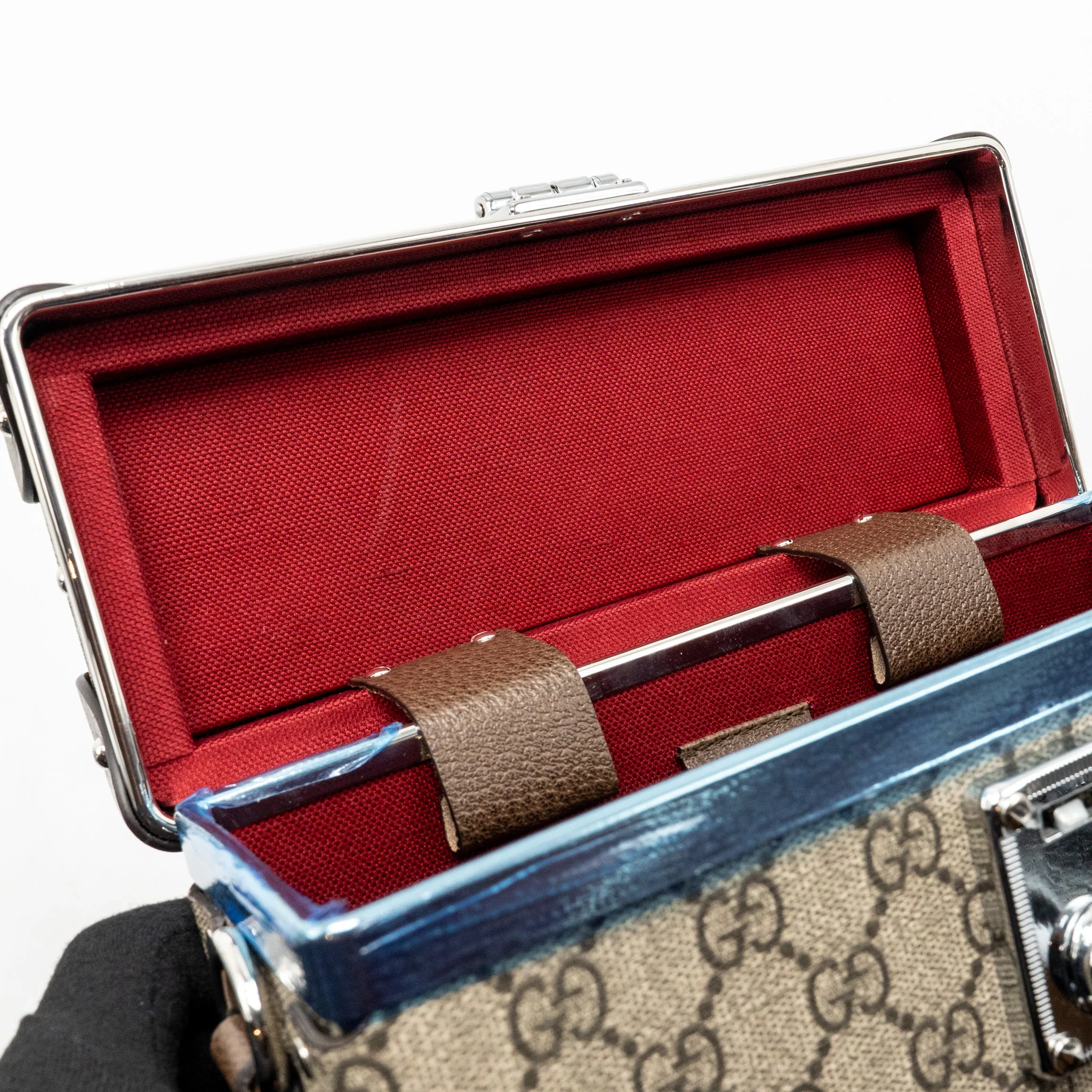 Gucci Globe Trotter GG beauty case canvas brown SHW - Image 13