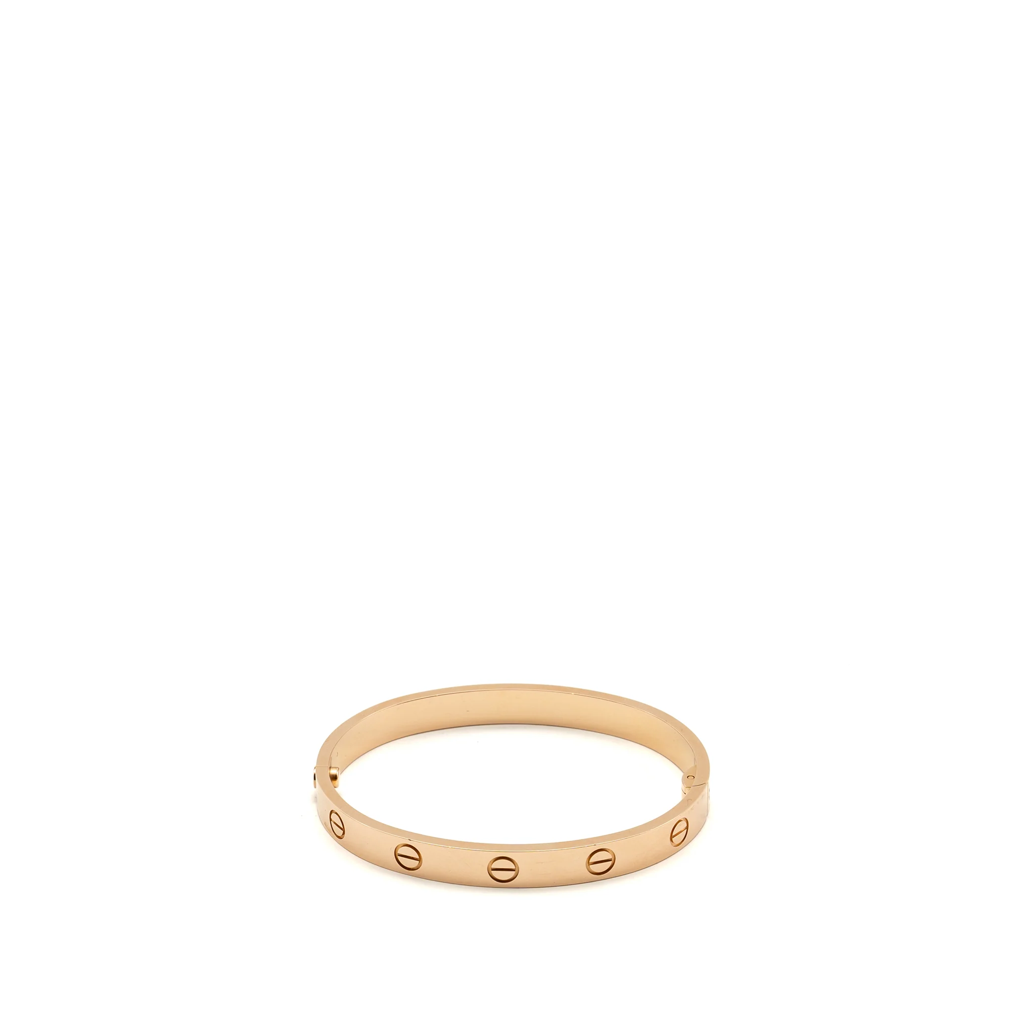 Cartier size 16 love bracelet, single-screw closure, classic model rose gold - Image 4