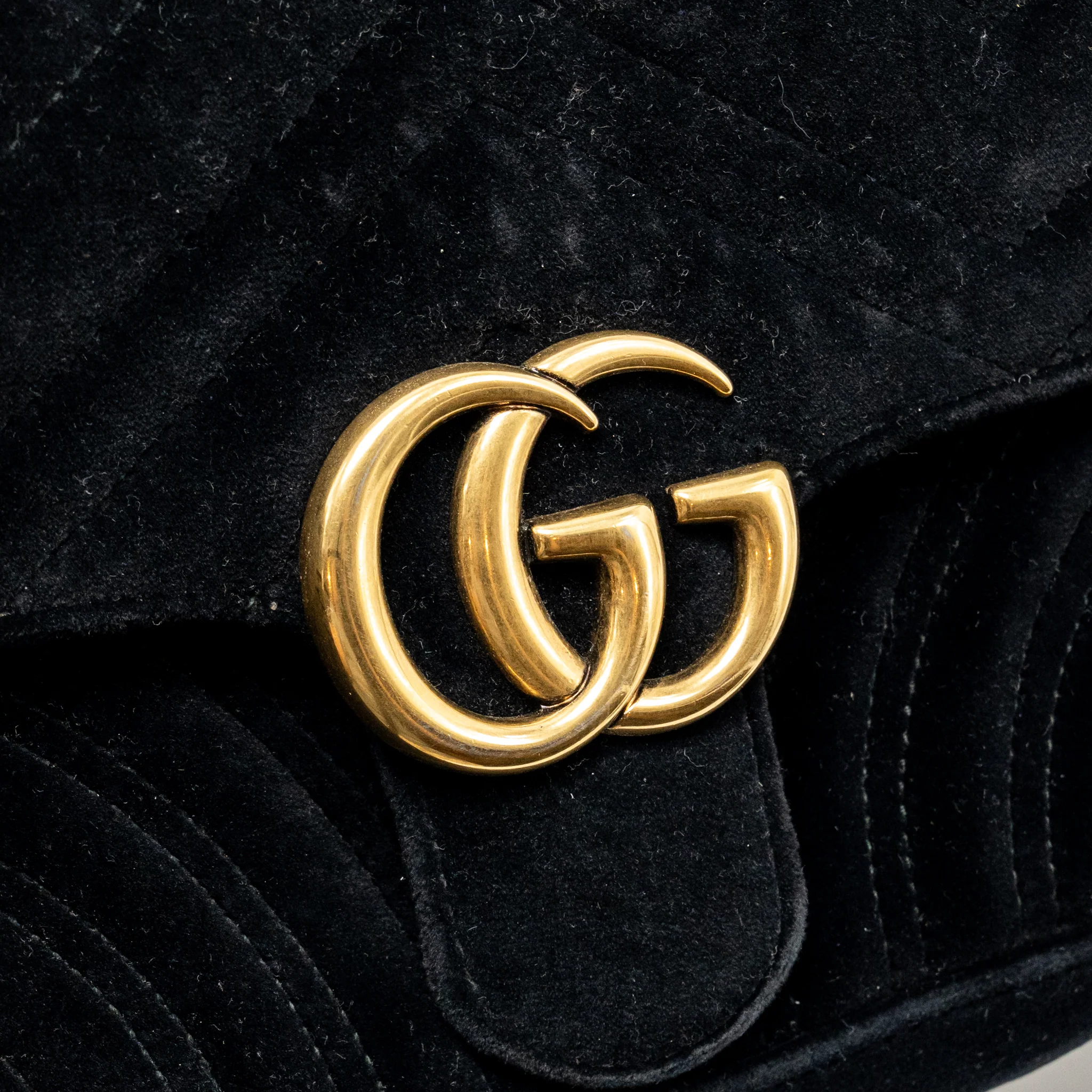 Gucci Mini Marmont velvet black GHW - Image 11