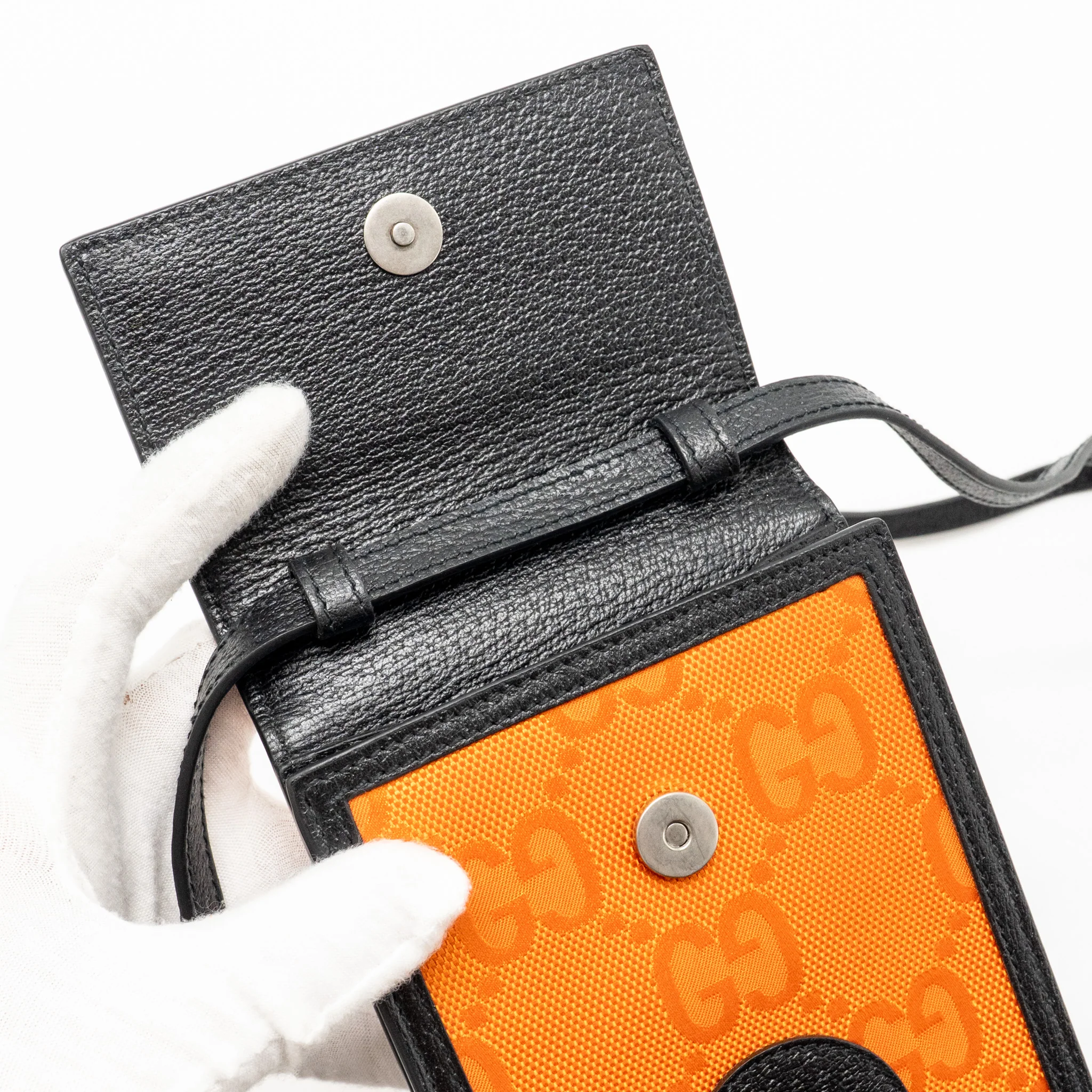 Gucci Off the Grid Mini Crossbody Bag Nylon Orange SHW - Image 11