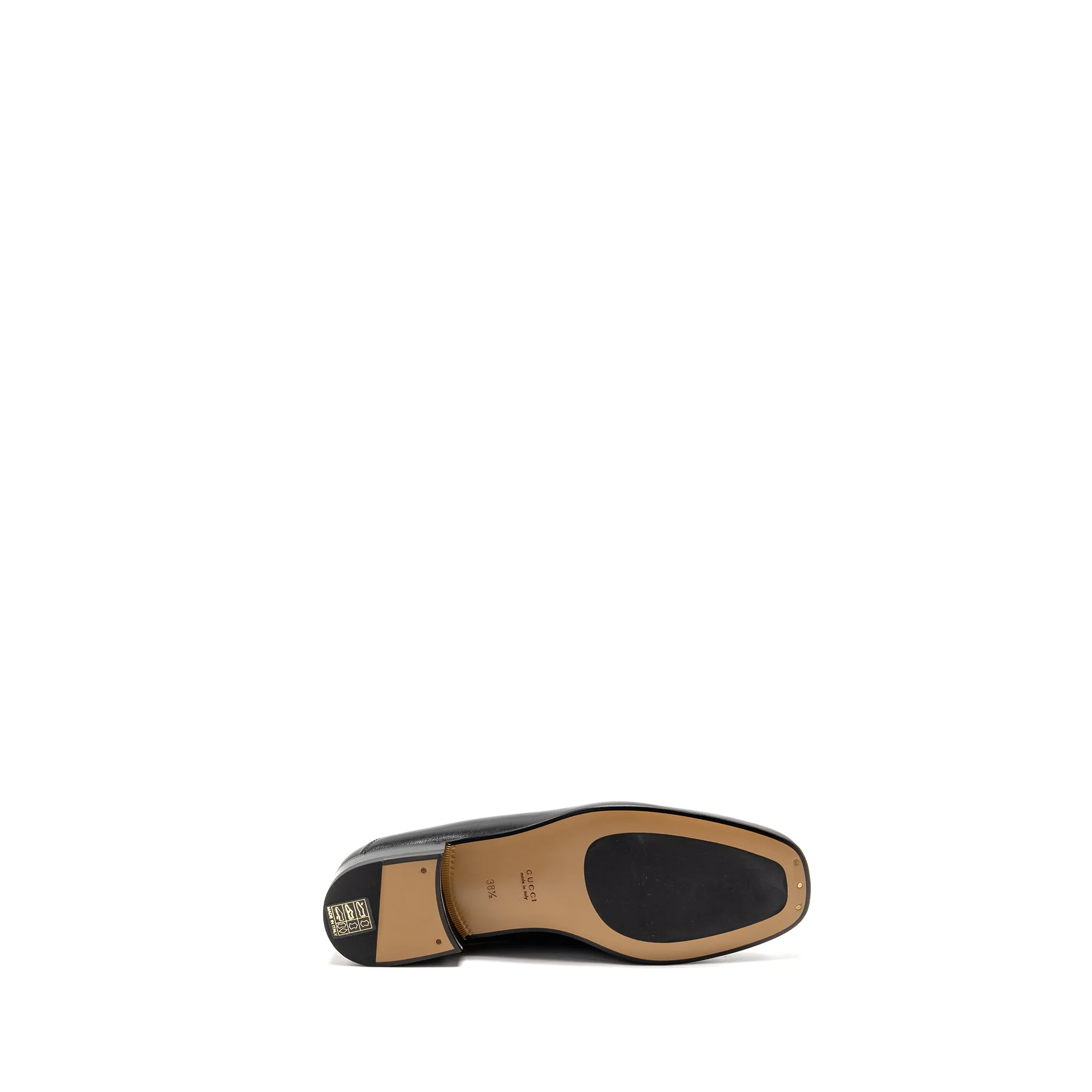 Gucci Size 38.5 Jordan Loafer Leather Black GHW - Image 7