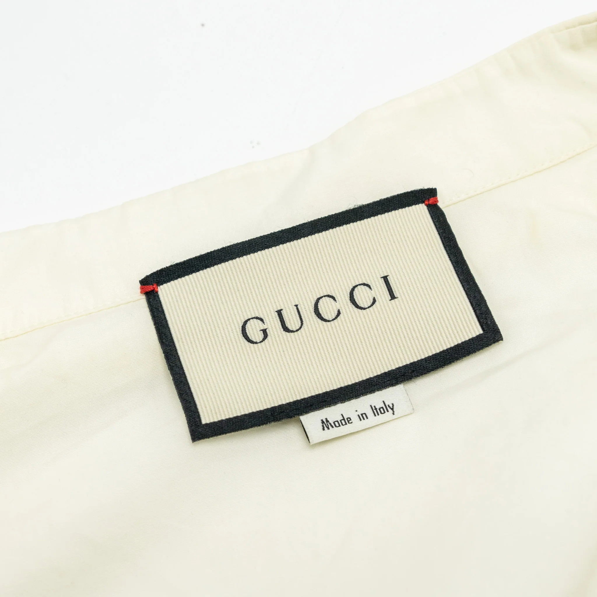 Gucci size 38 detailed ribbon shirt cream multicolour - Image 6