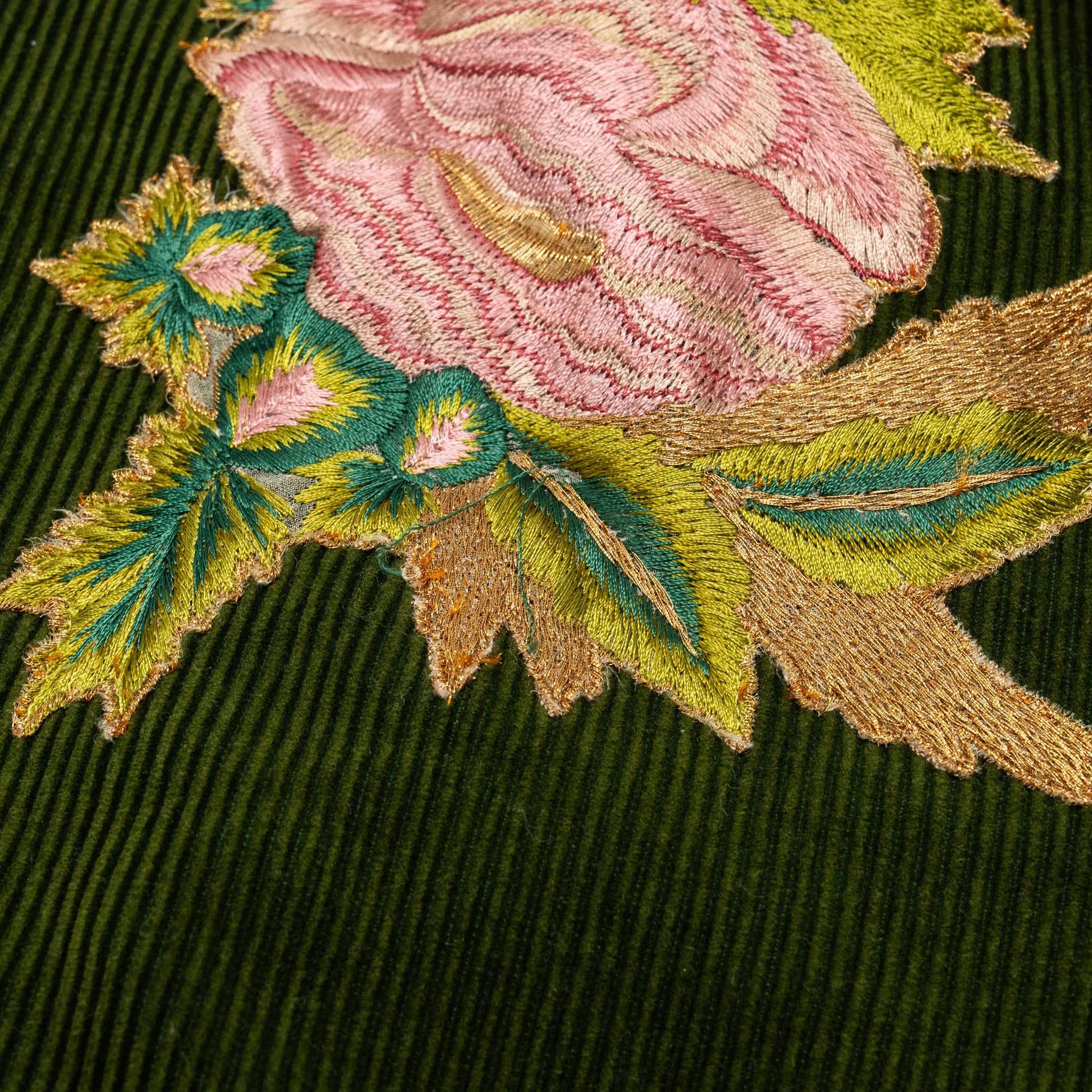GUCCI Size 48 Embroidered Corduroy ‘Modern Future’ Bomber Jacket Cotton Multicolour - Image 11